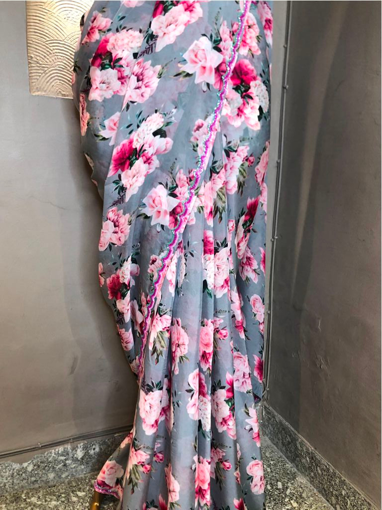 Organza Printed Saree