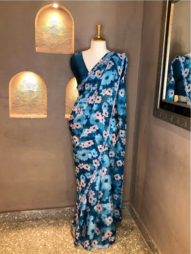 Organza Printed Saree