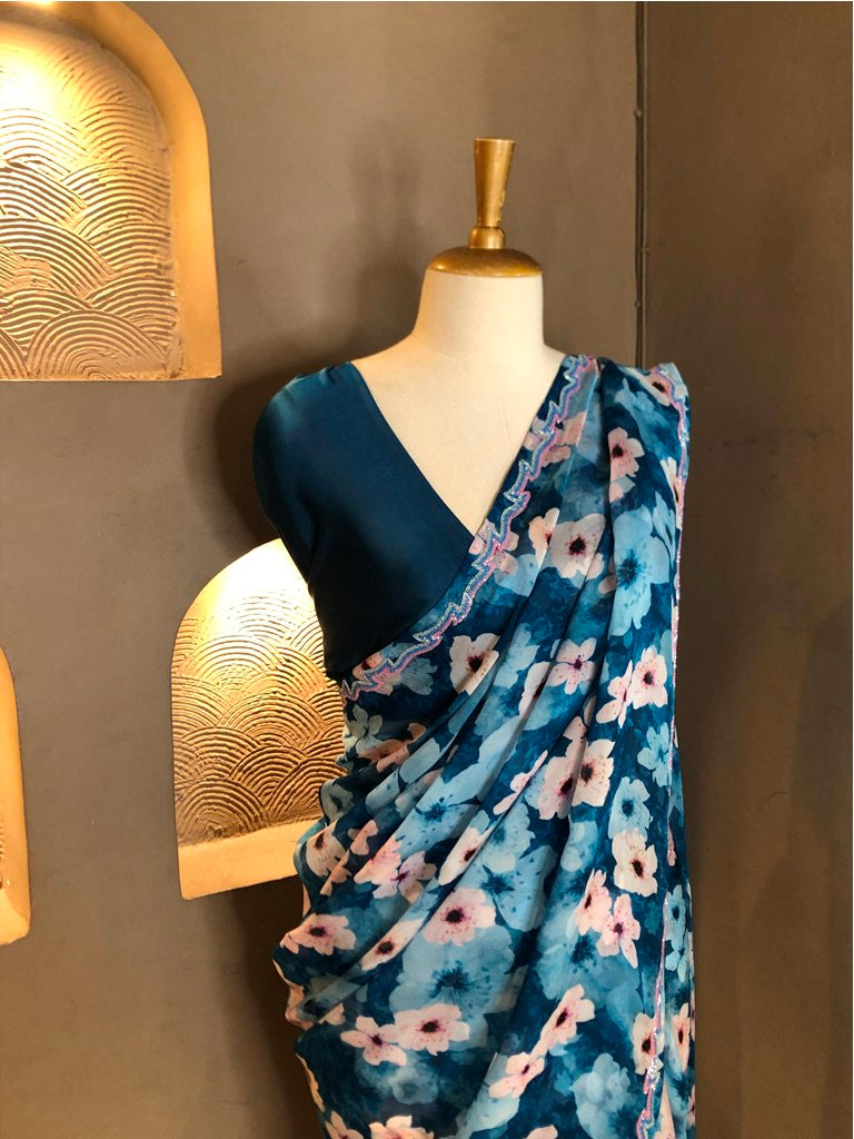 Organza Printed Saree