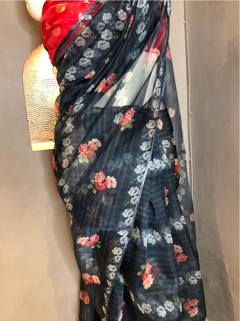 Organza Printed Saree