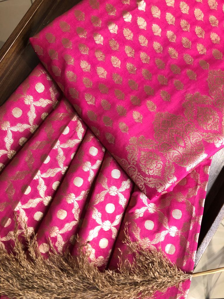 Banarasi Silk Unstitch Suit