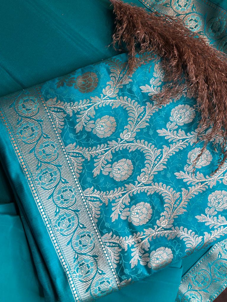 Banarasi Silk Unstitched Suit