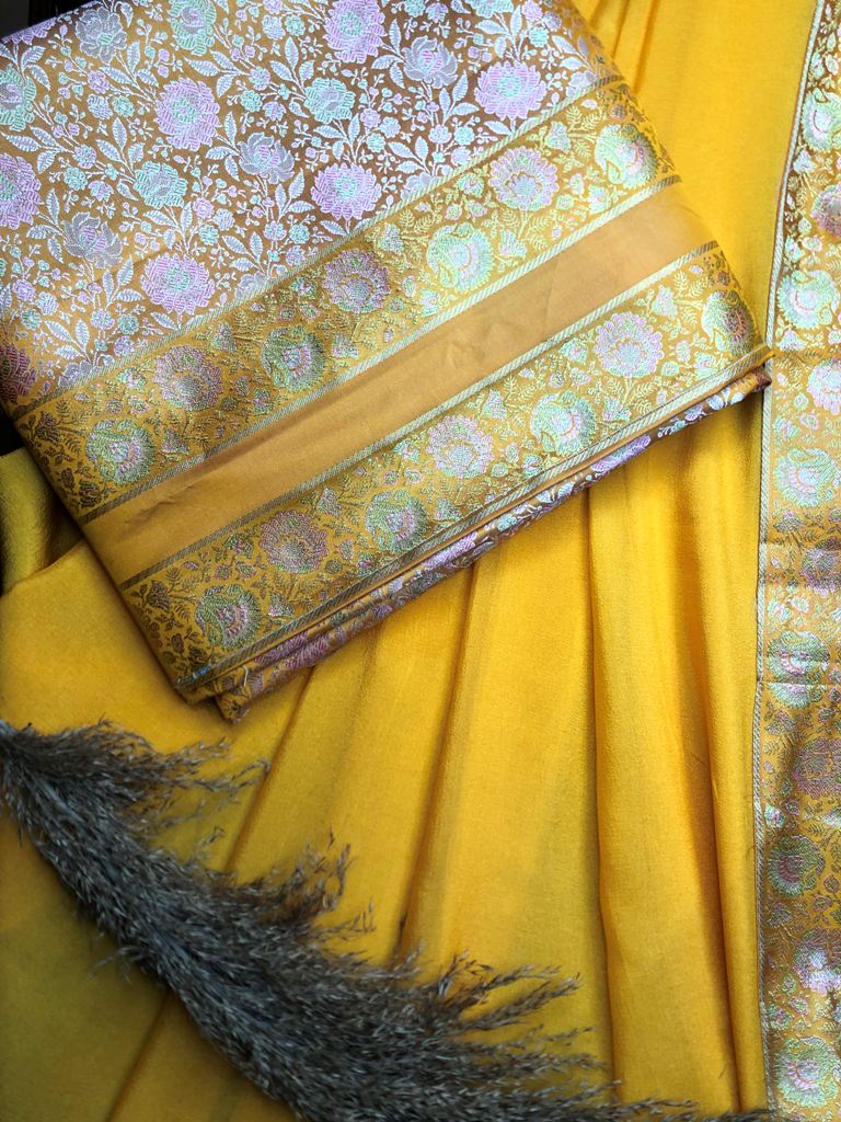 Banarasi Silk Unstitched Suit