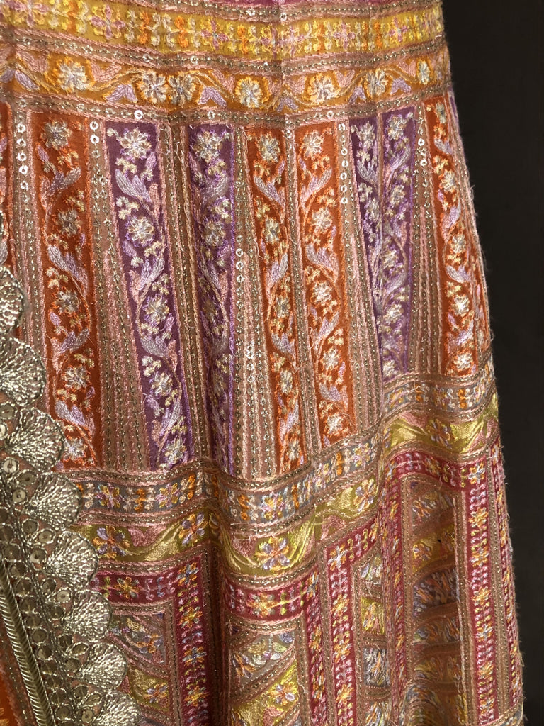 Multicolor Organza Lehenga