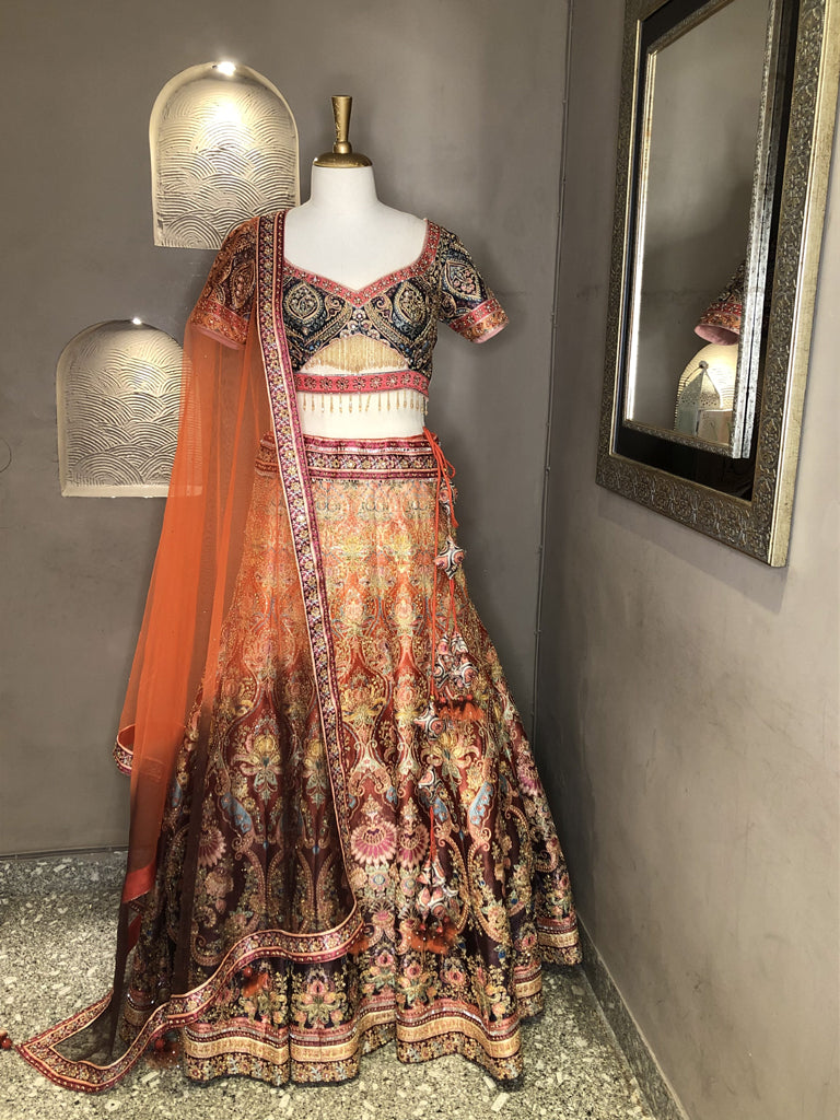 Double Shade Lehenga with Digital Print