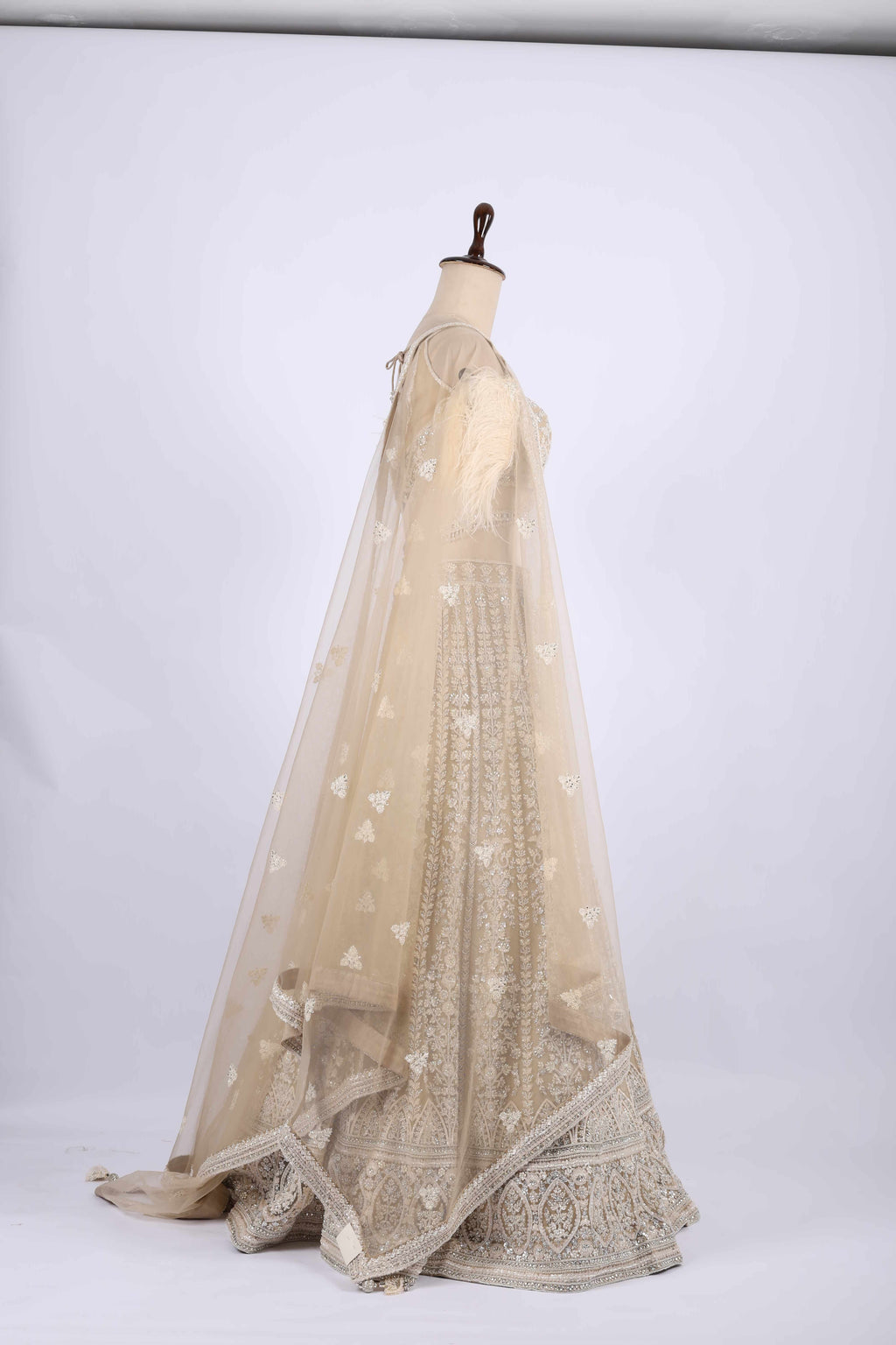 Ivory Designer Embroidered Bridal Lehenga Set