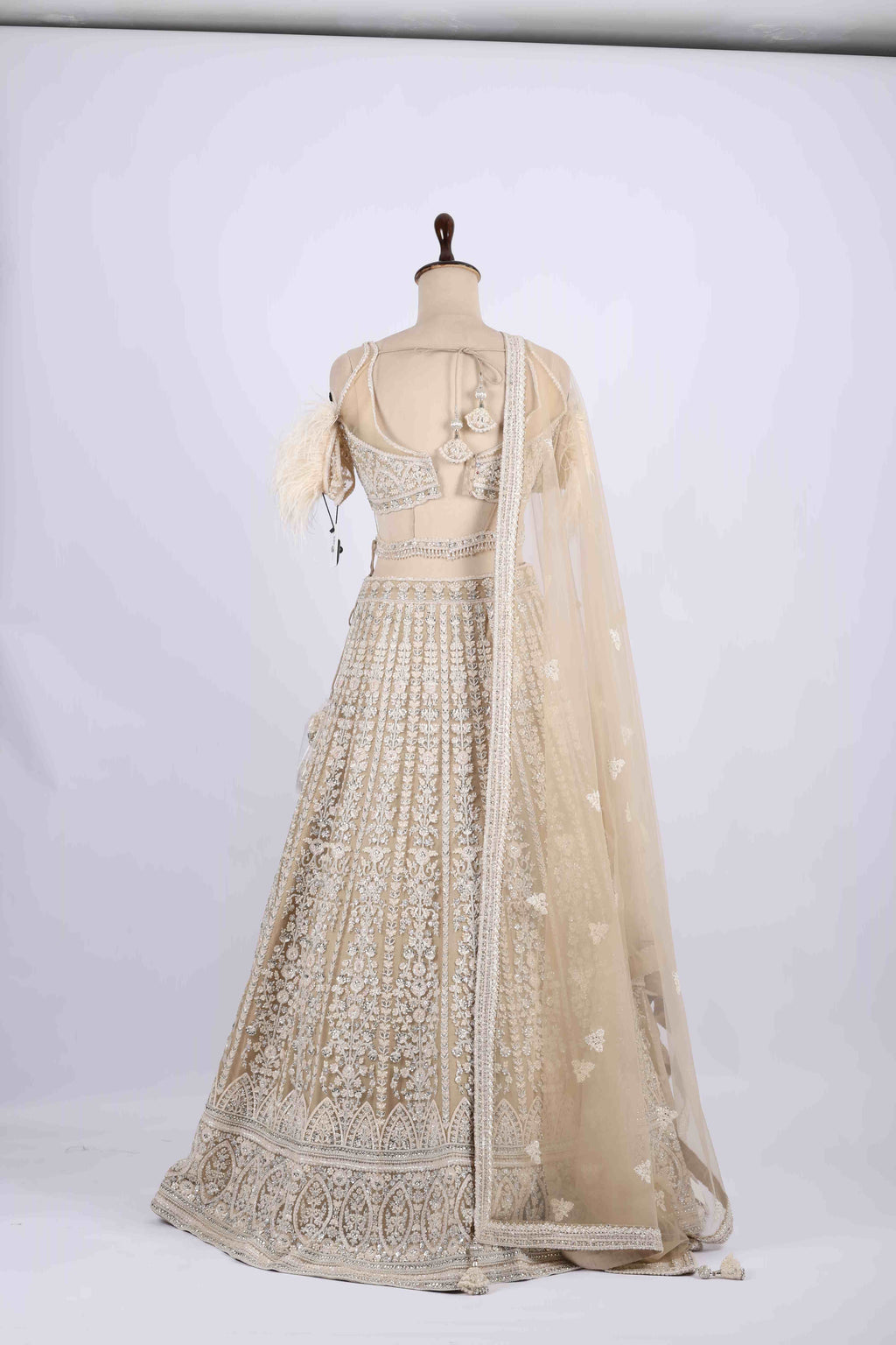Ivory Designer Embroidered Bridal Lehenga Set
