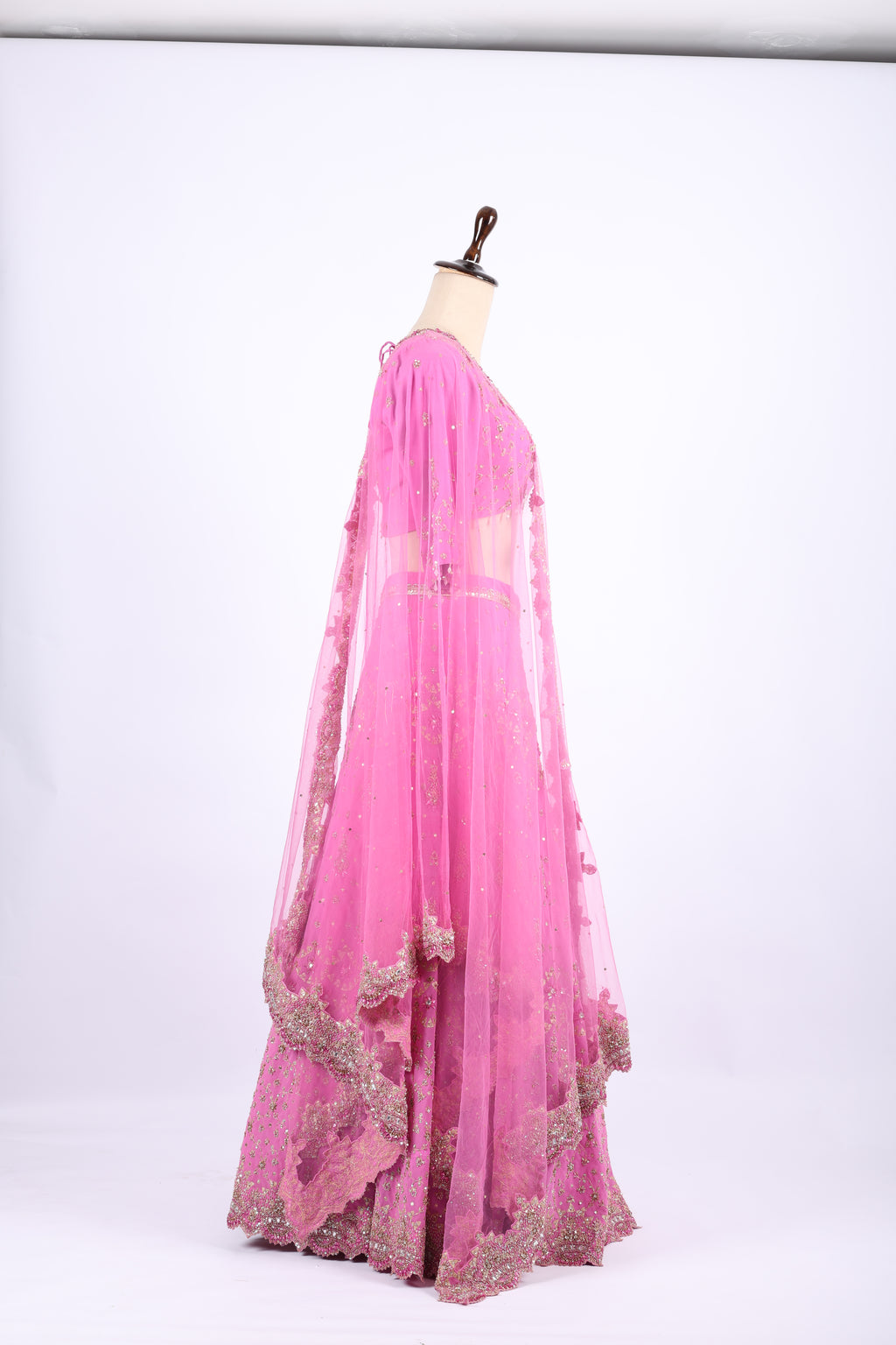 Hot Pink Embellished Designer Lehenga Set