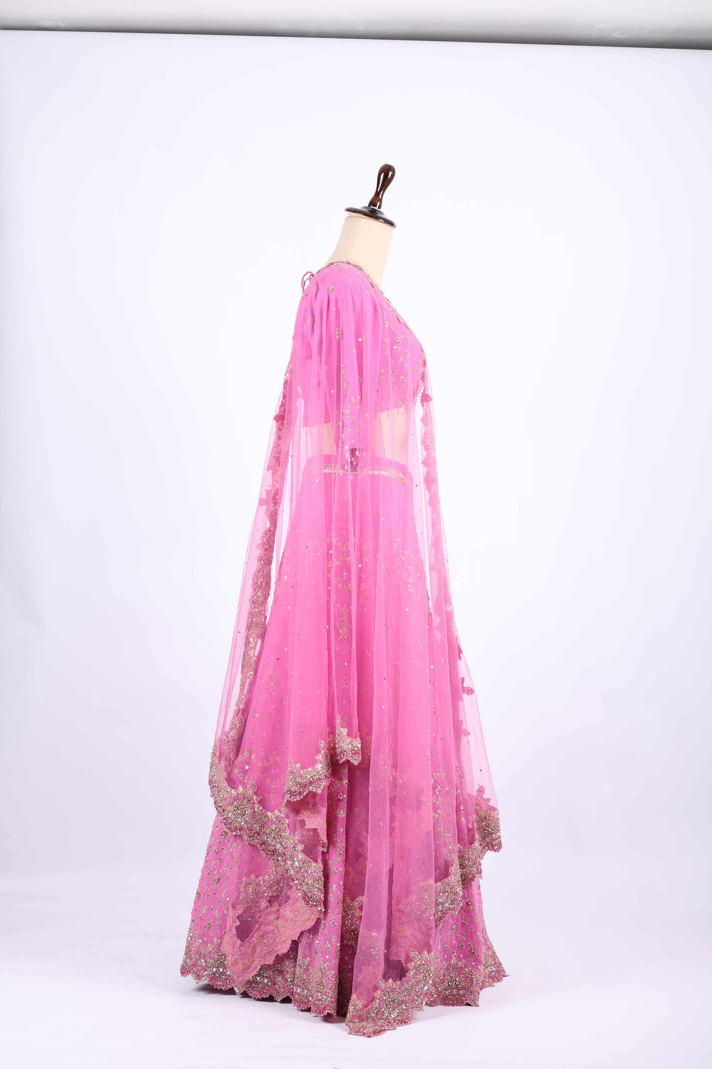Hot Pink Embellished Designer Lehenga Set