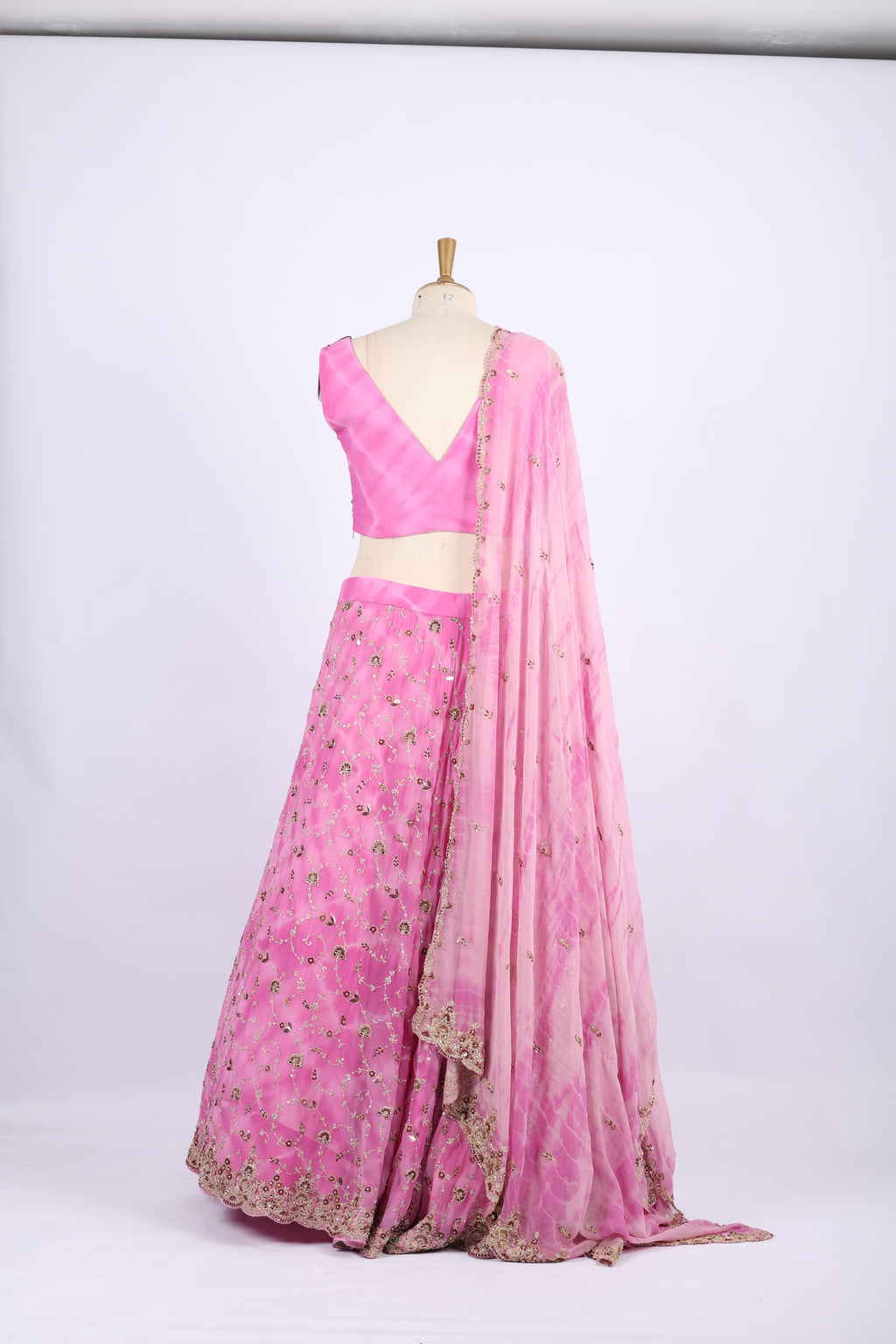 Light Pink Embroidered Lehenga Set