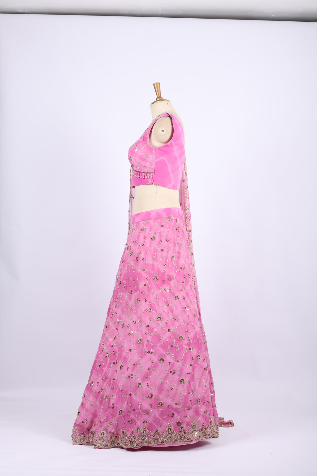Light Pink Embroidered Lehenga Set
