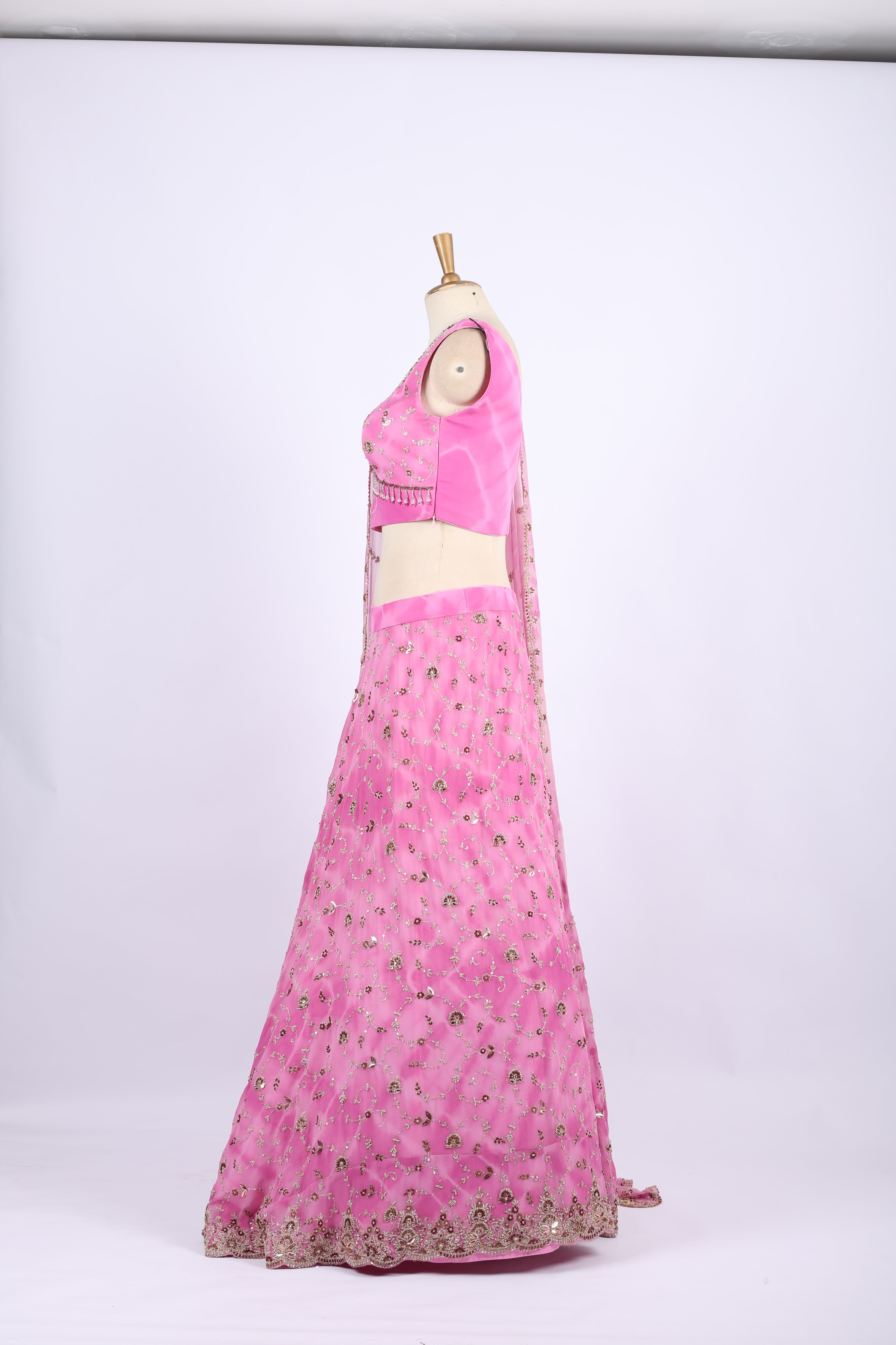 Light Pink Embroidered Lehenga Set