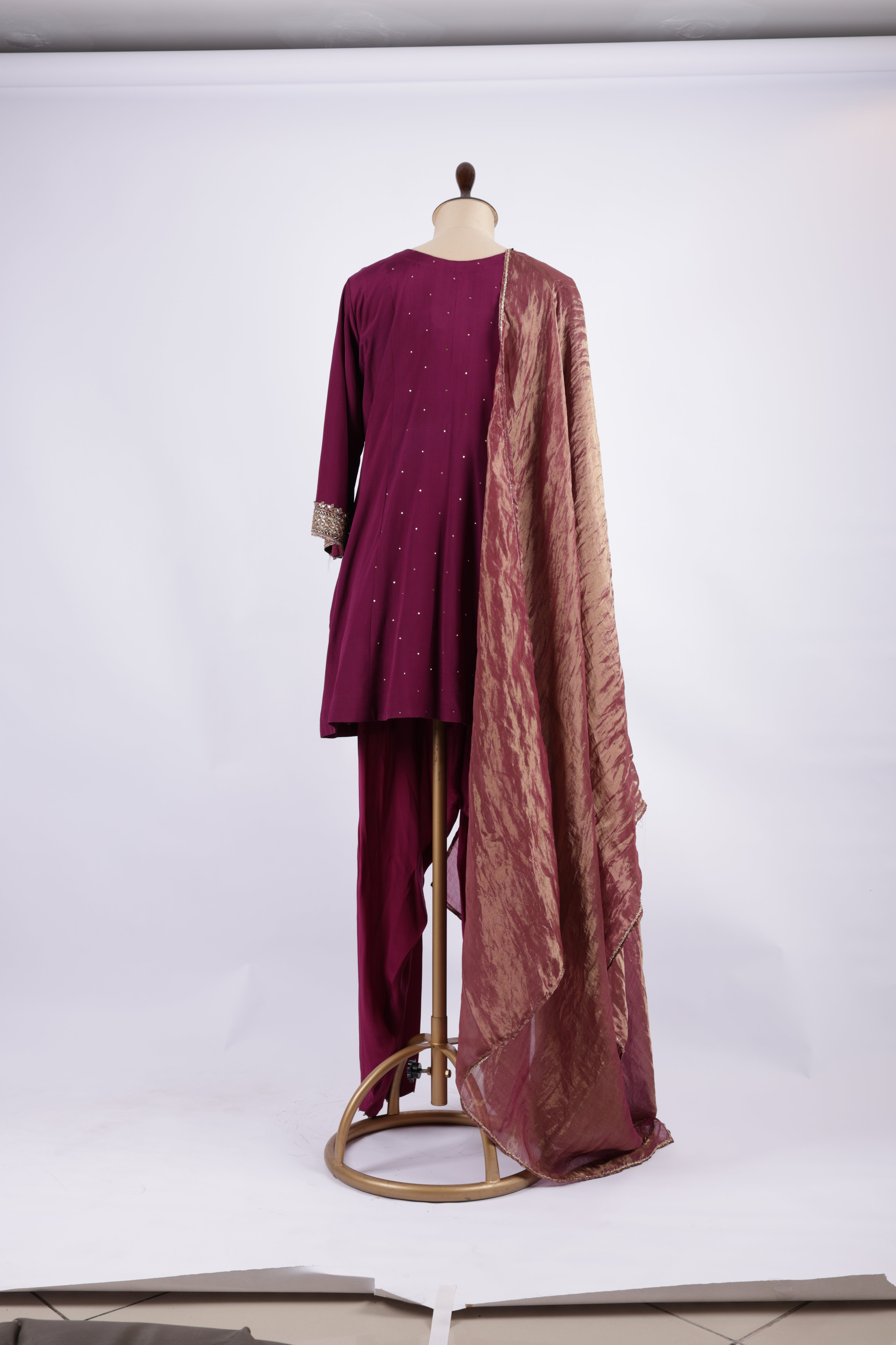 Mustard Yellow Embroidered Suit Set