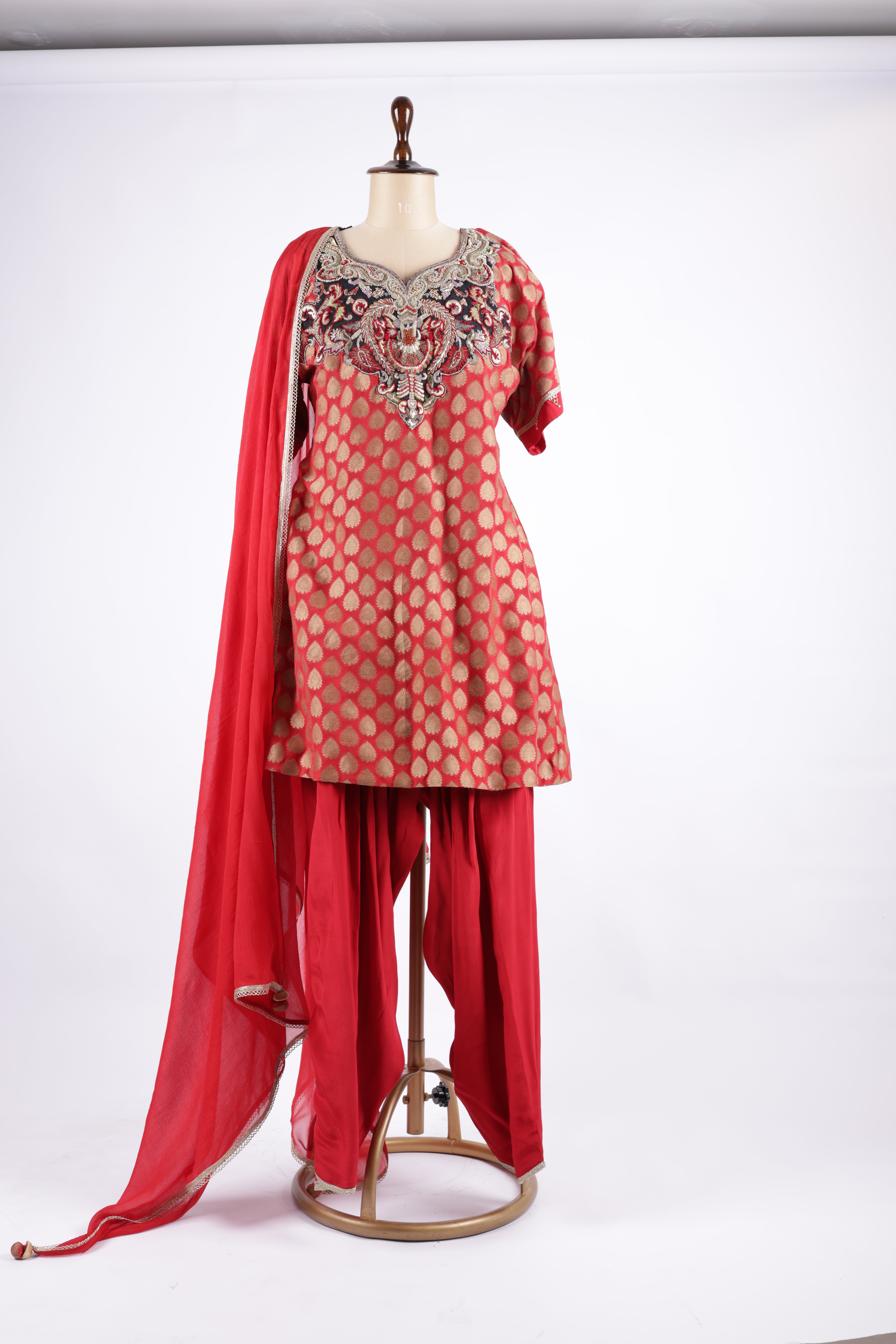 Maroon Sharara Garara suit
