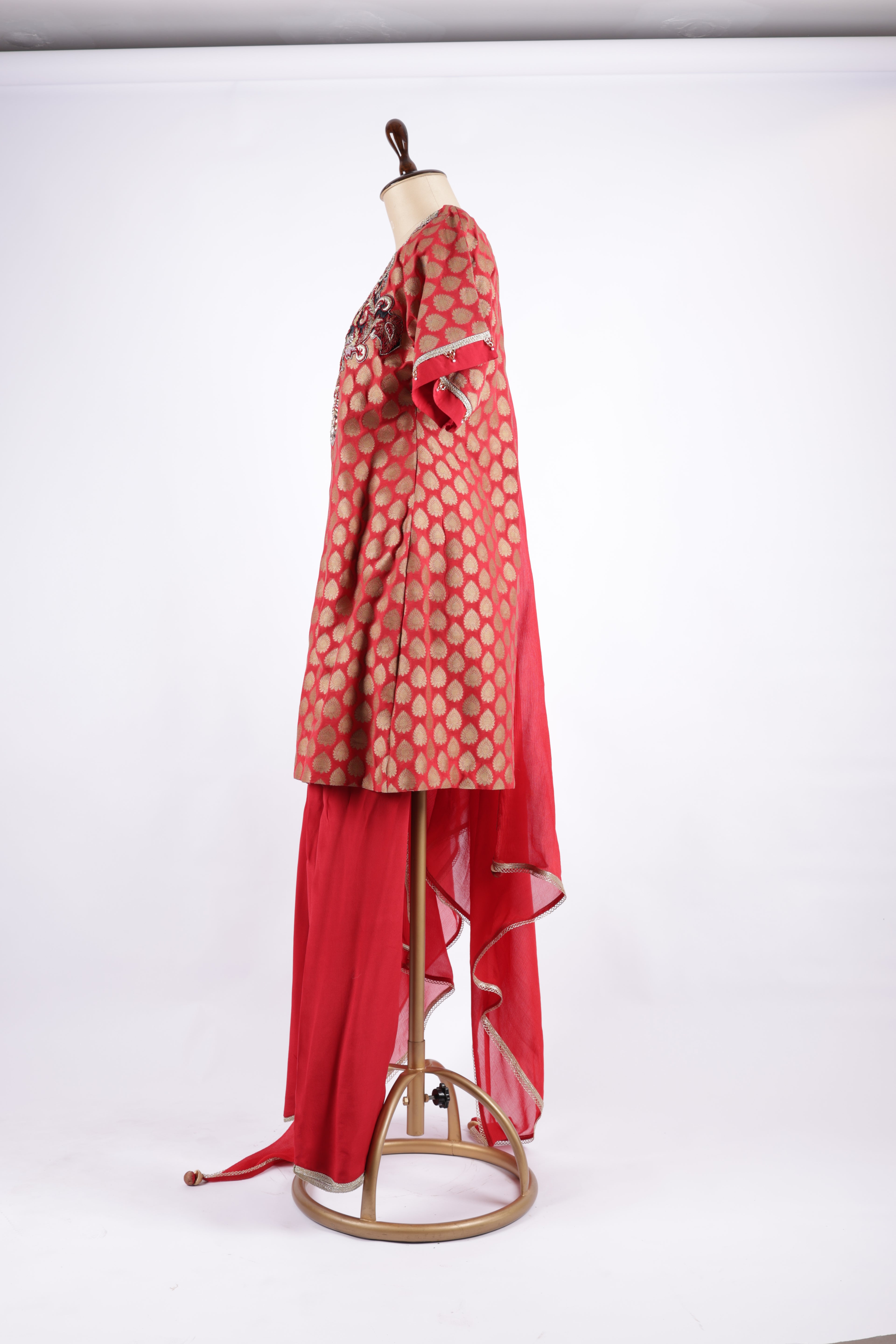 Maroon Sharara Garara suit