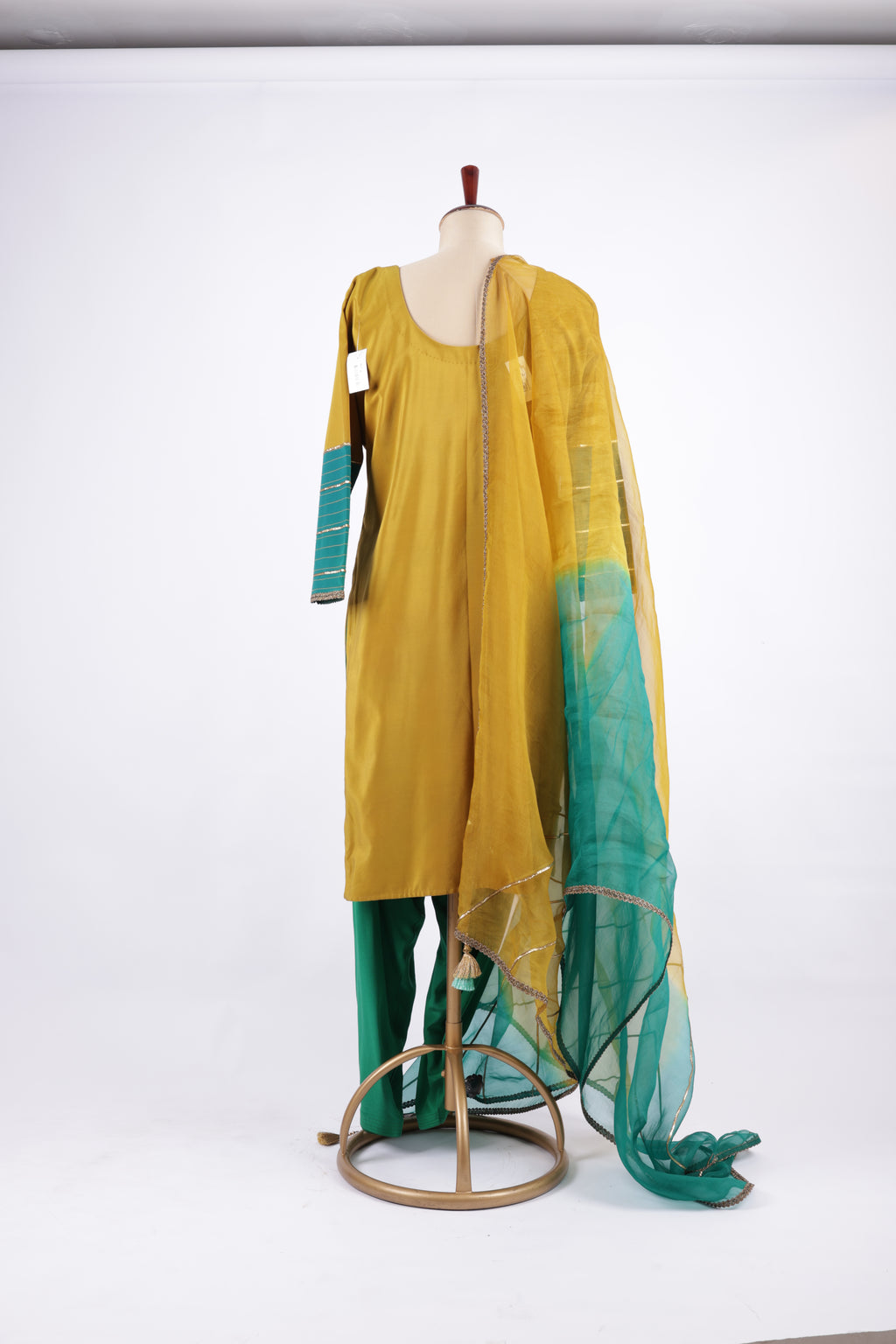 Mustard and green Sharara Garara suit