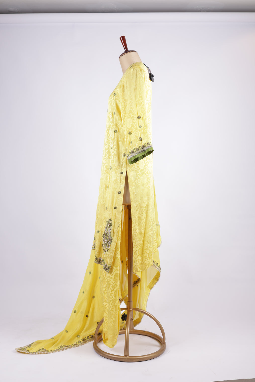 Sunny yellow embroidered suit set