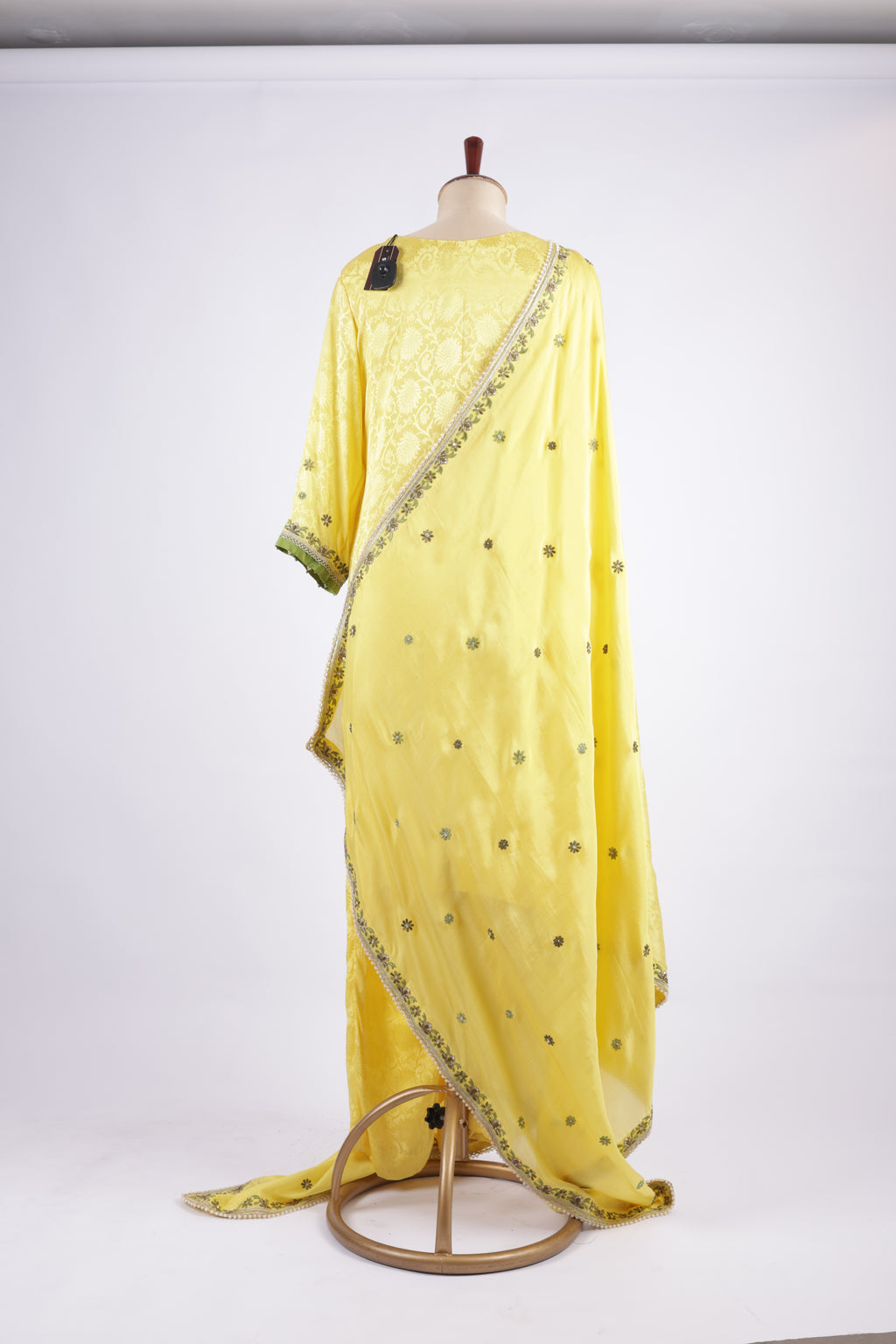 Sunny yellow embroidered suit set