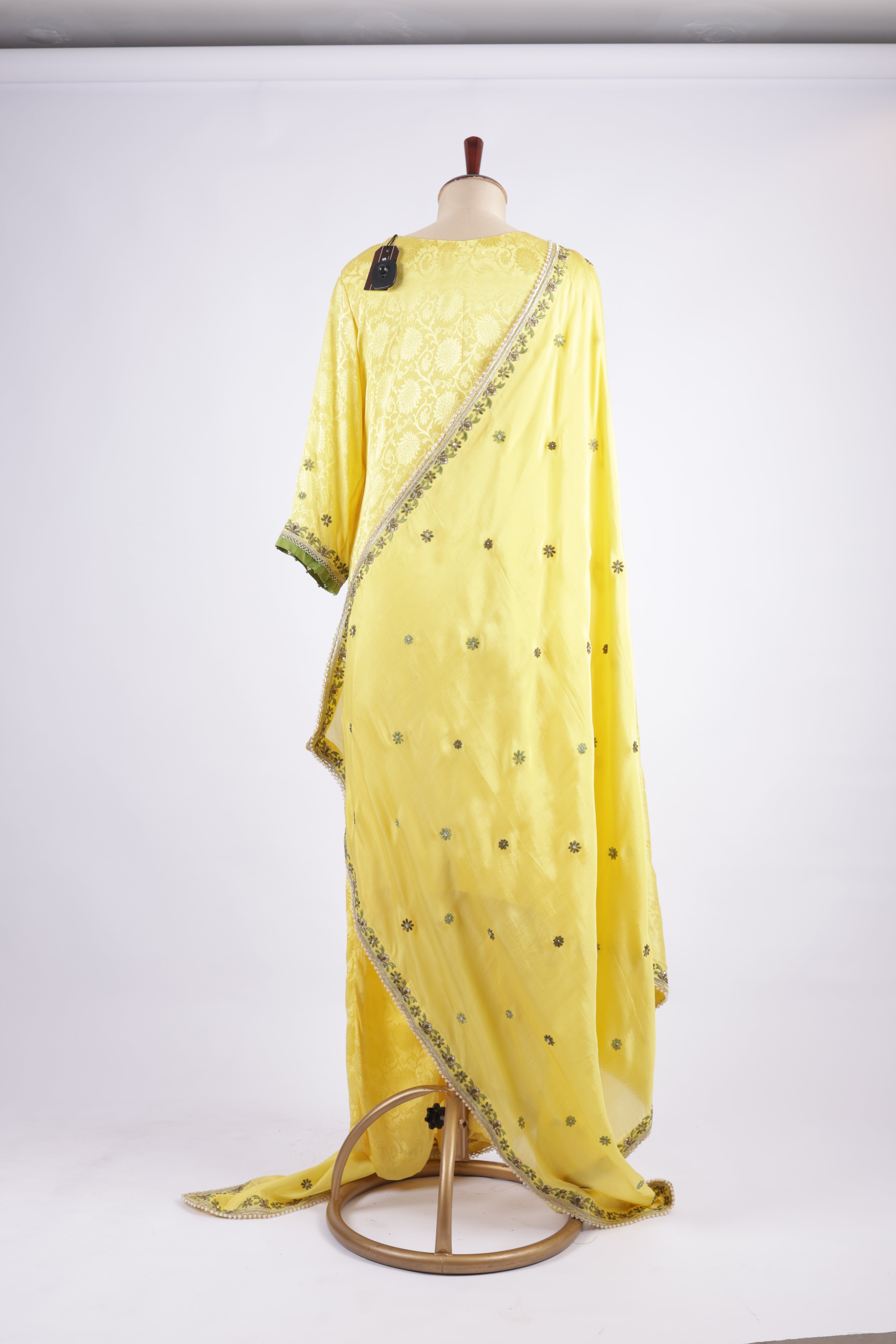 Sunny yellow embroidered suit set