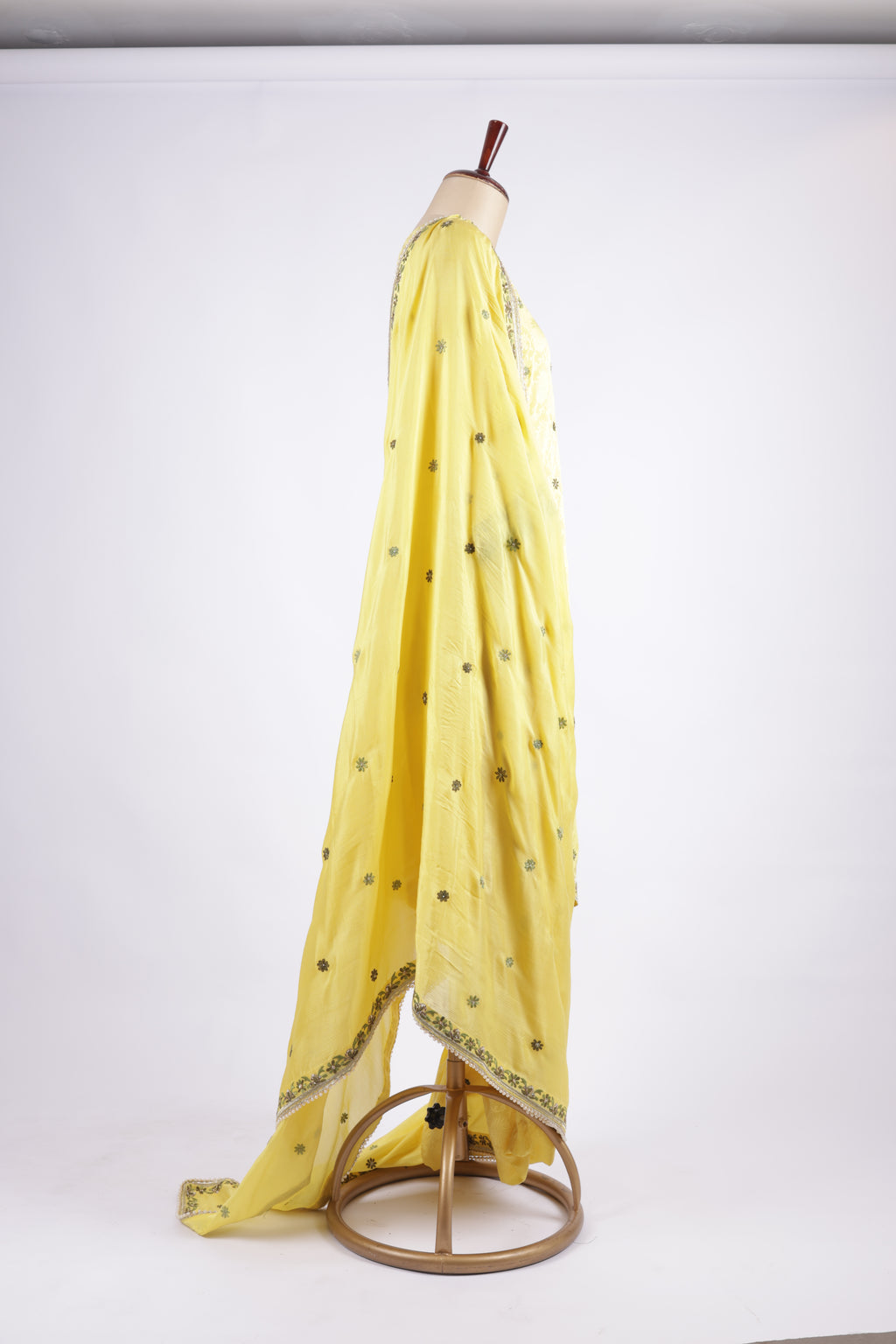 Sunny yellow embroidered suit set