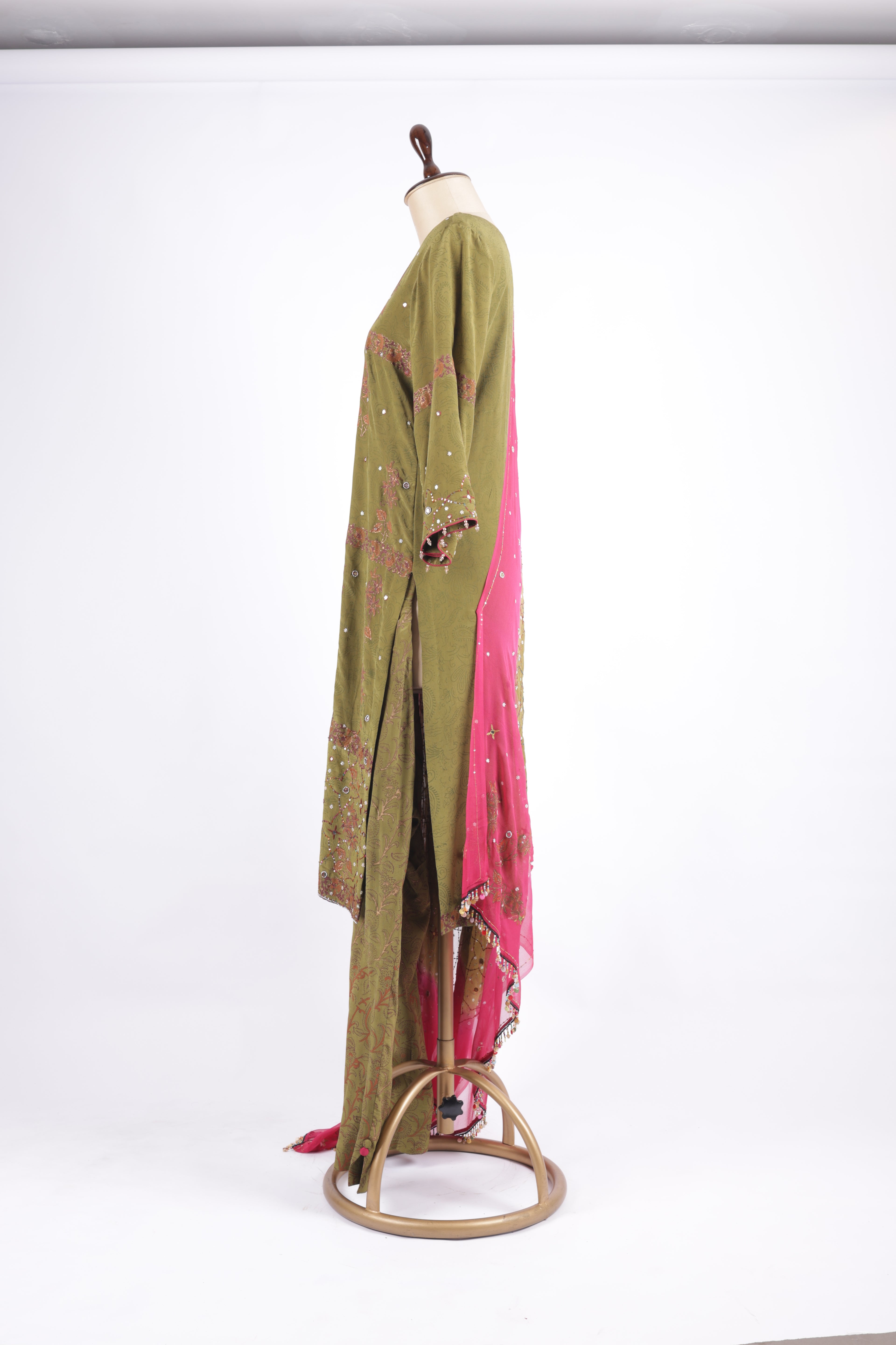 Olive green suit set