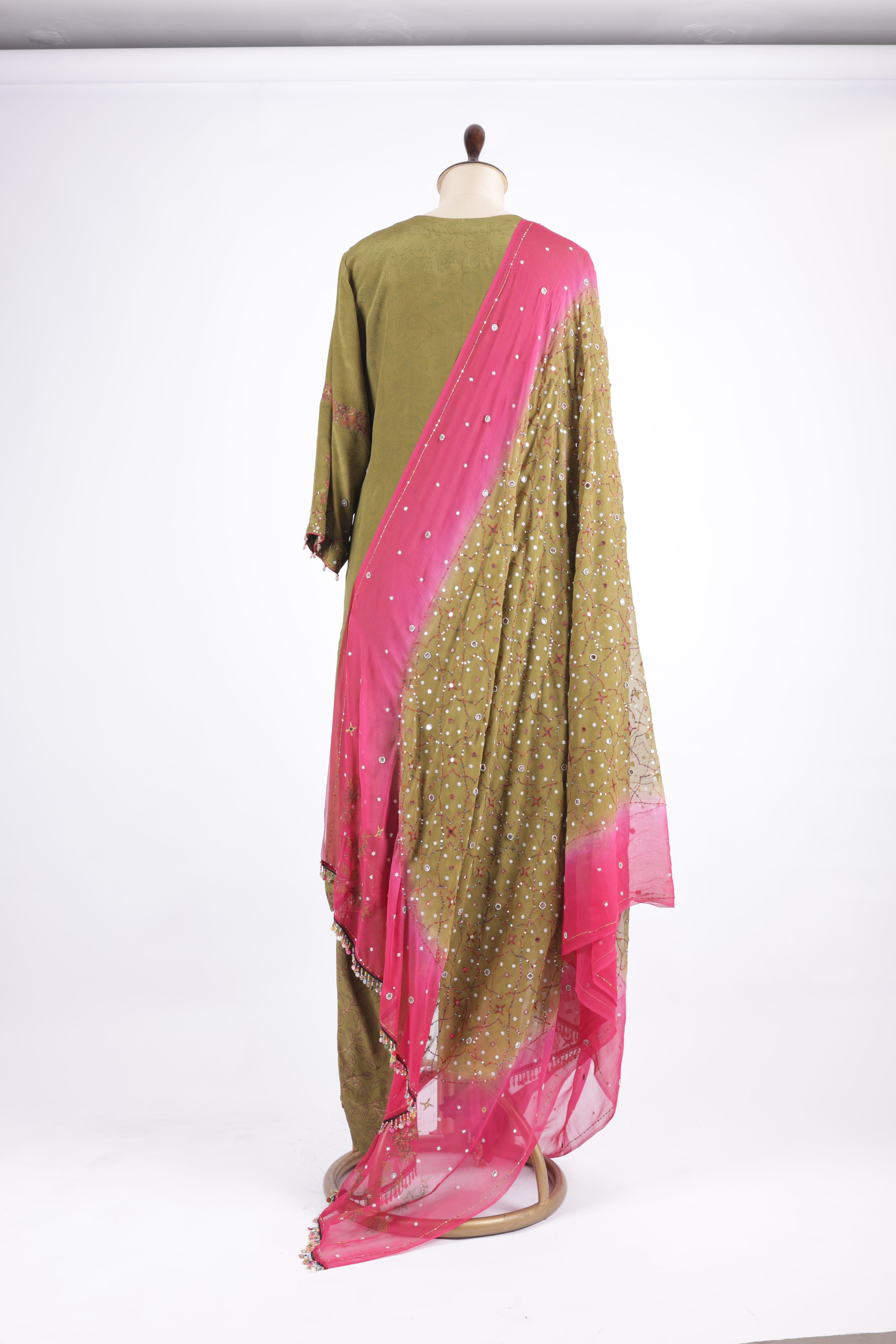 Olive green suit set