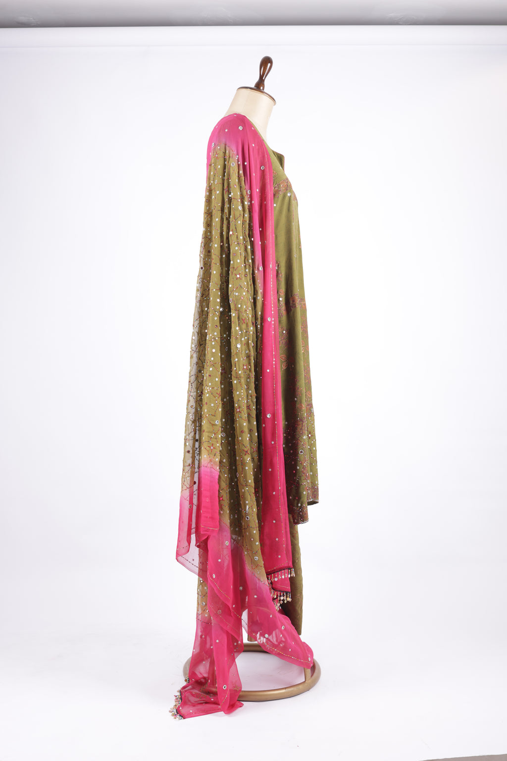 Olive green suit set