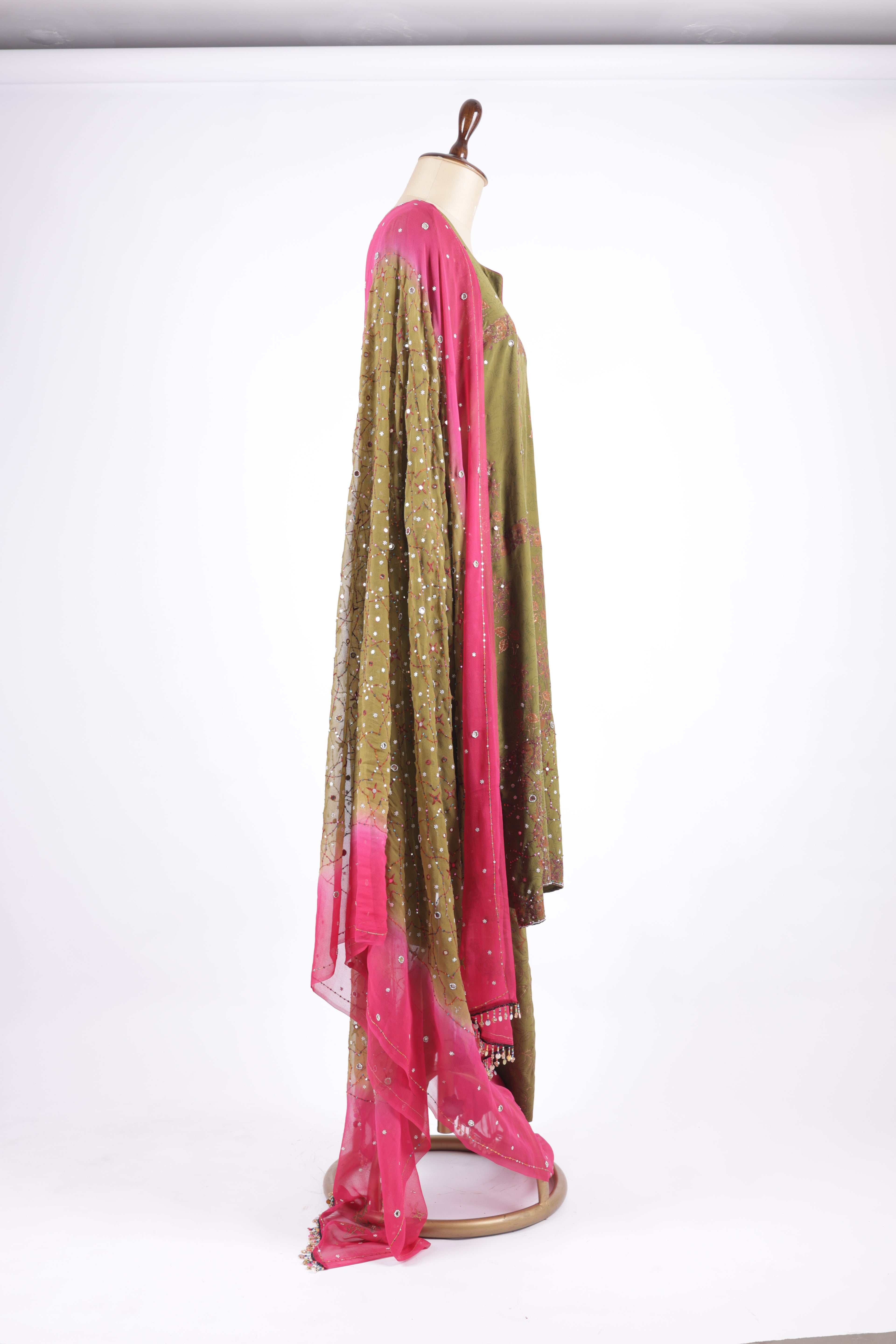 Olive green suit set