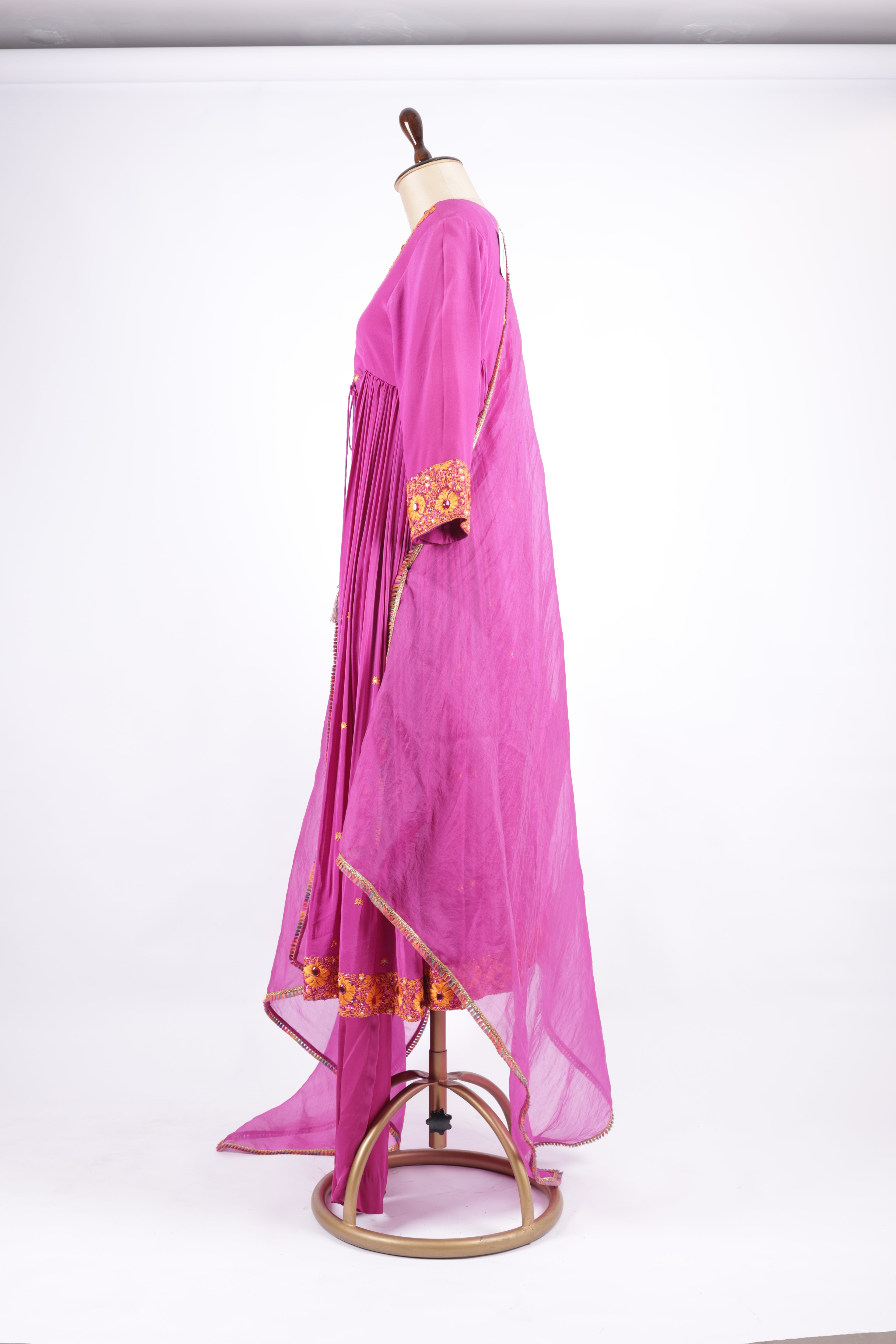 Vibrant fuchsia pink suit set