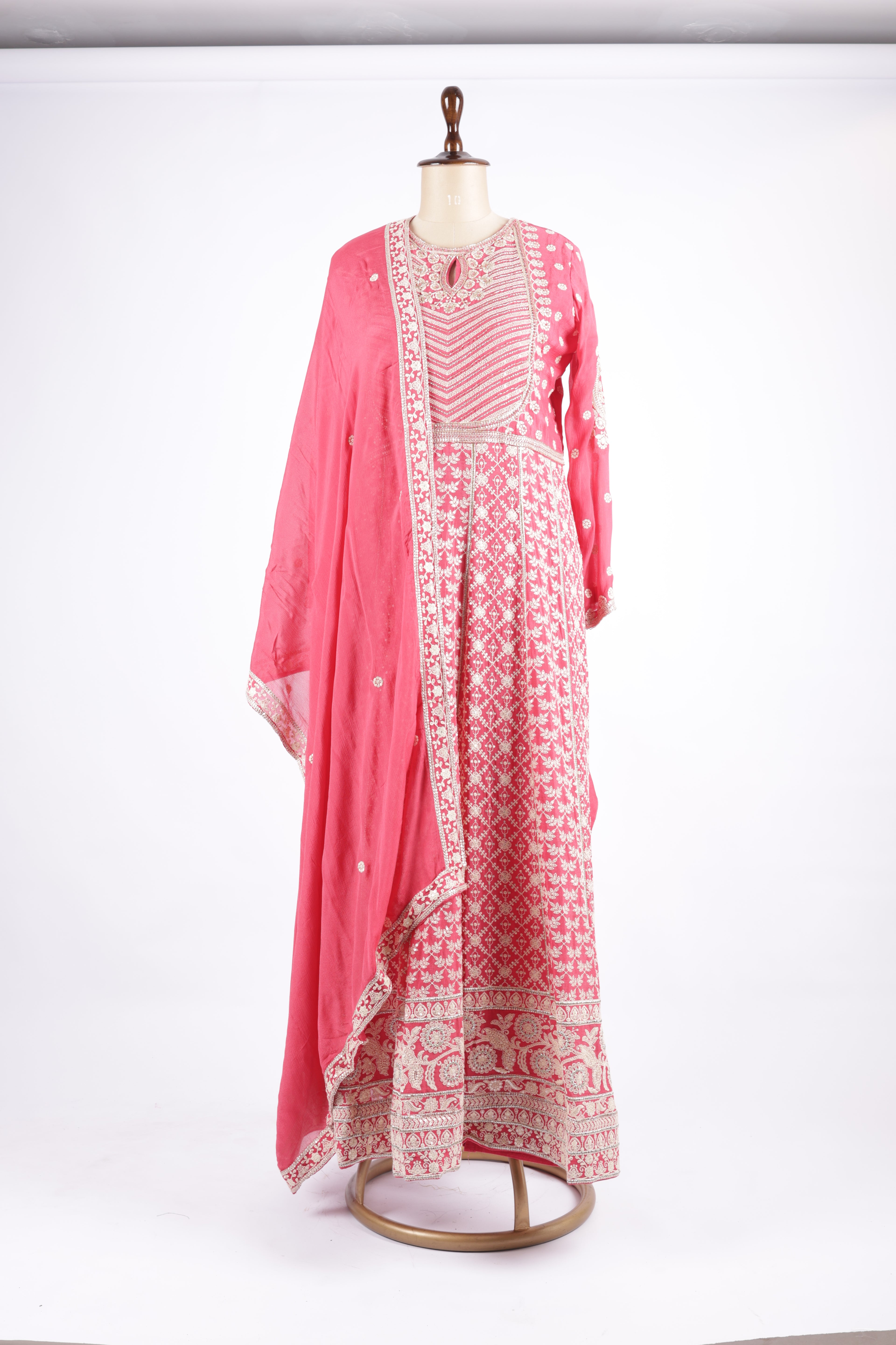 Blush pink embroidered suit set