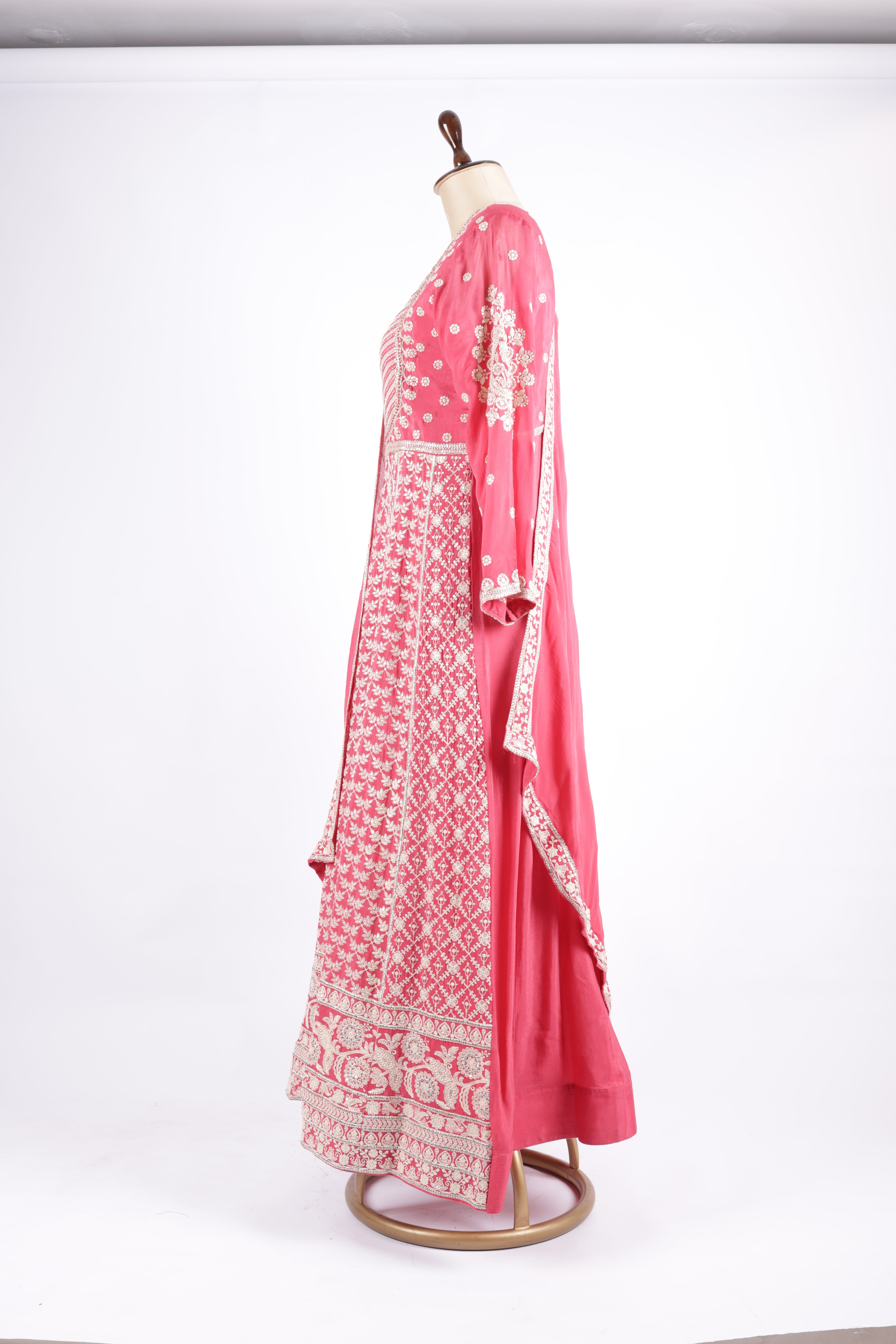 Blush pink embroidered suit set