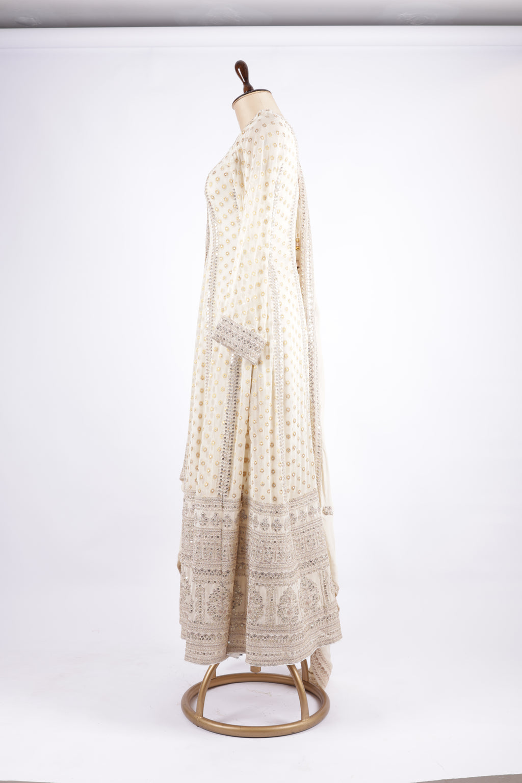 Ivory embroidered  suit set