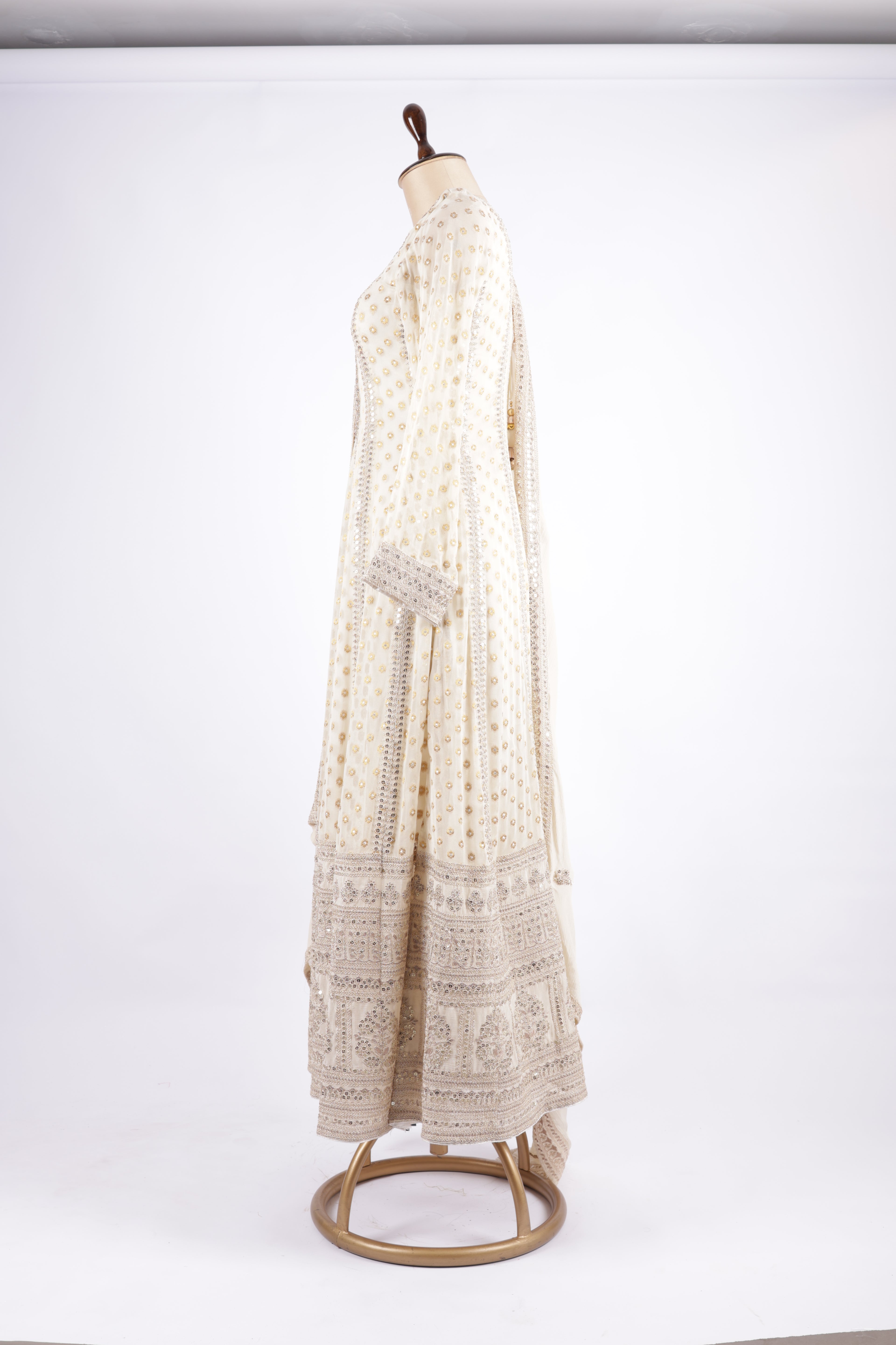 Ivory embroidered  suit set