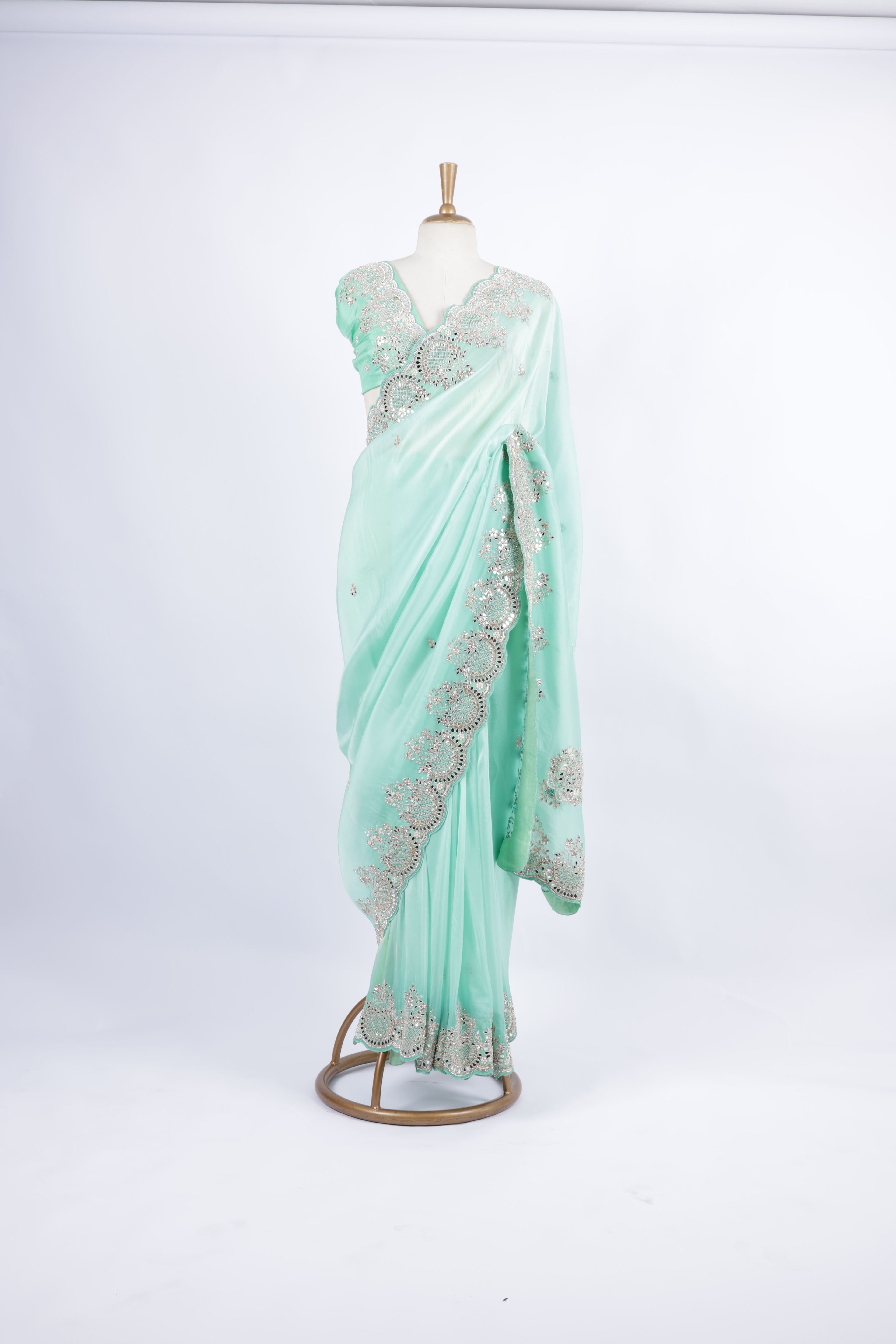 Mint Green Saree