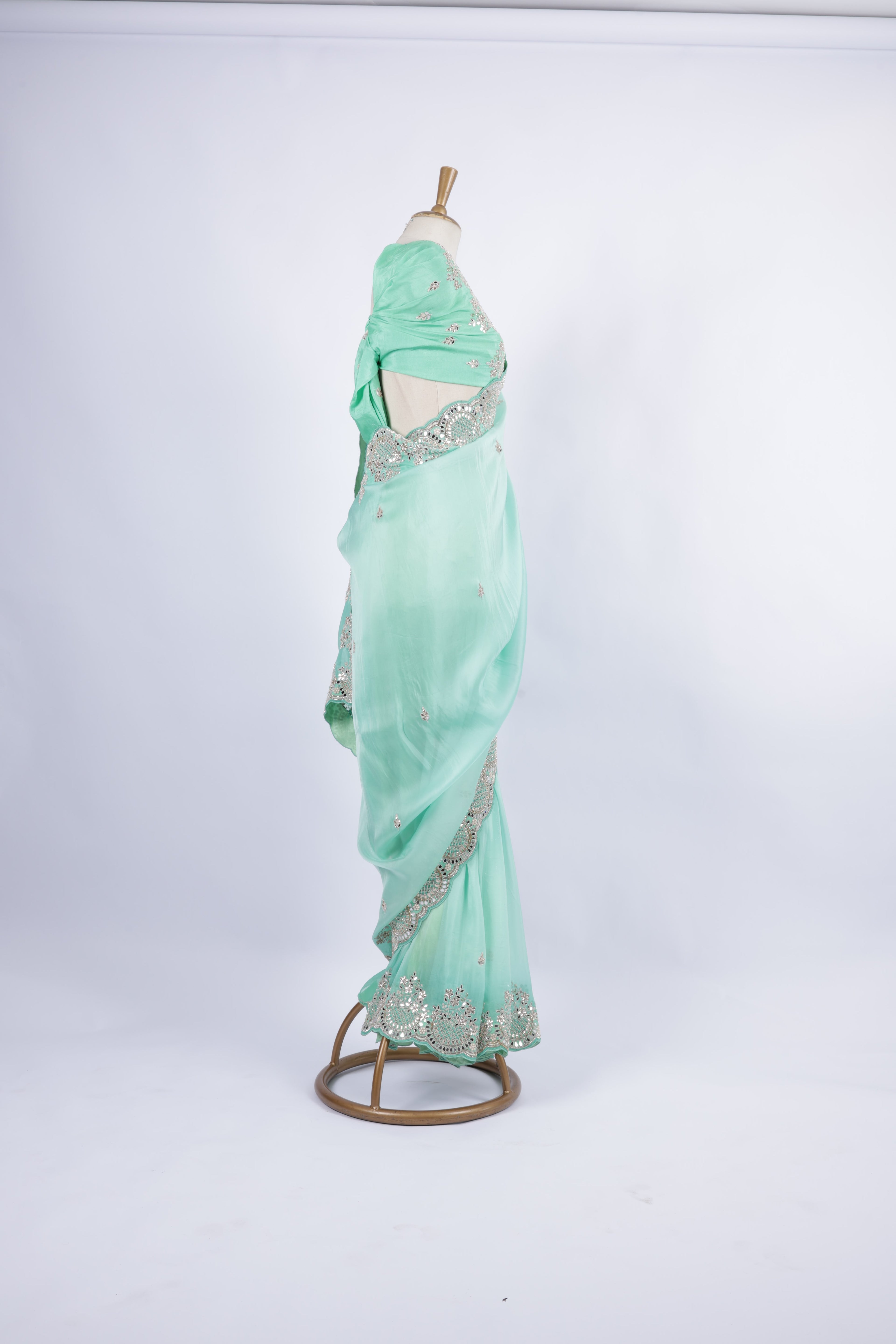 Mint Green Saree