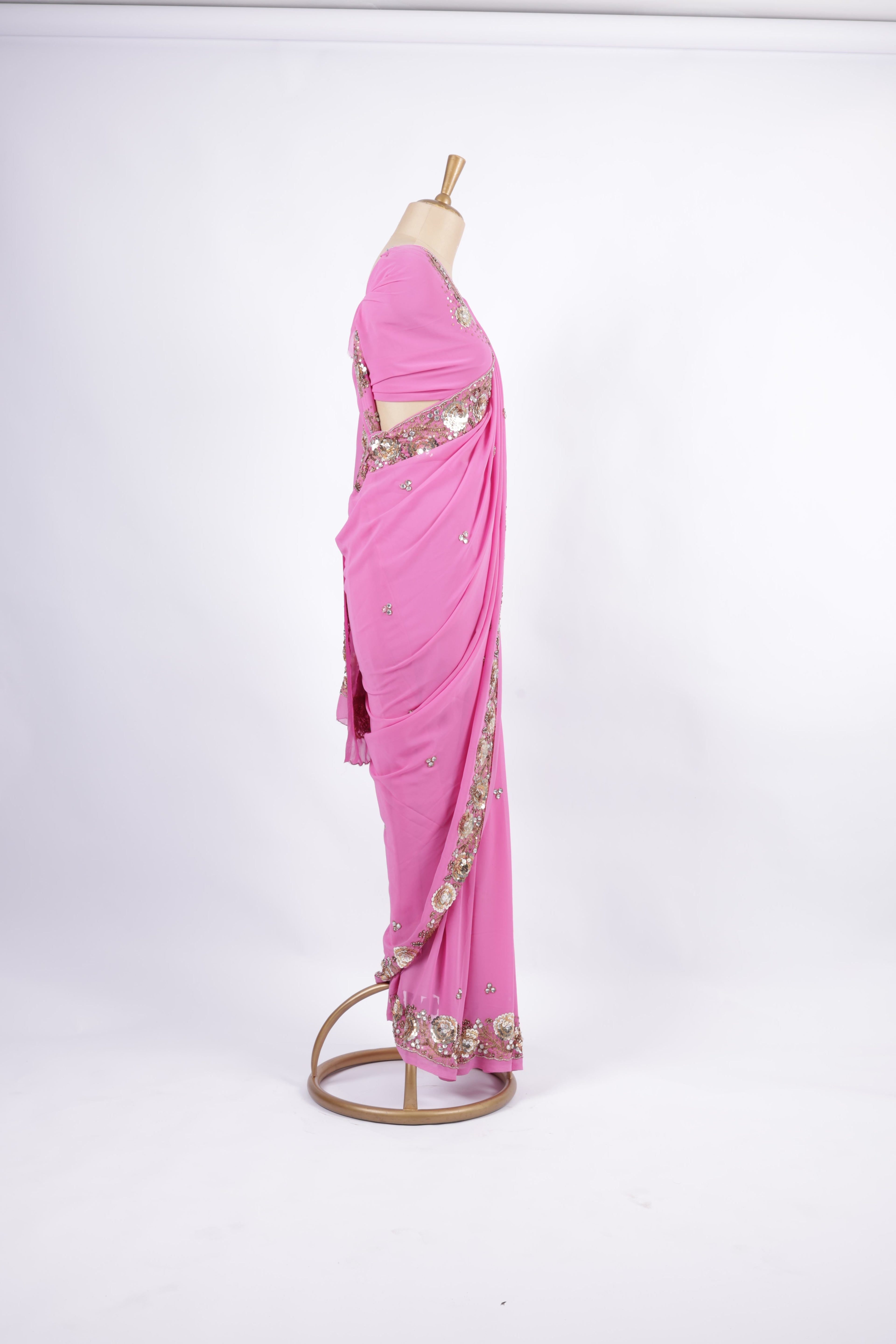 Fuchsia Pink Saree