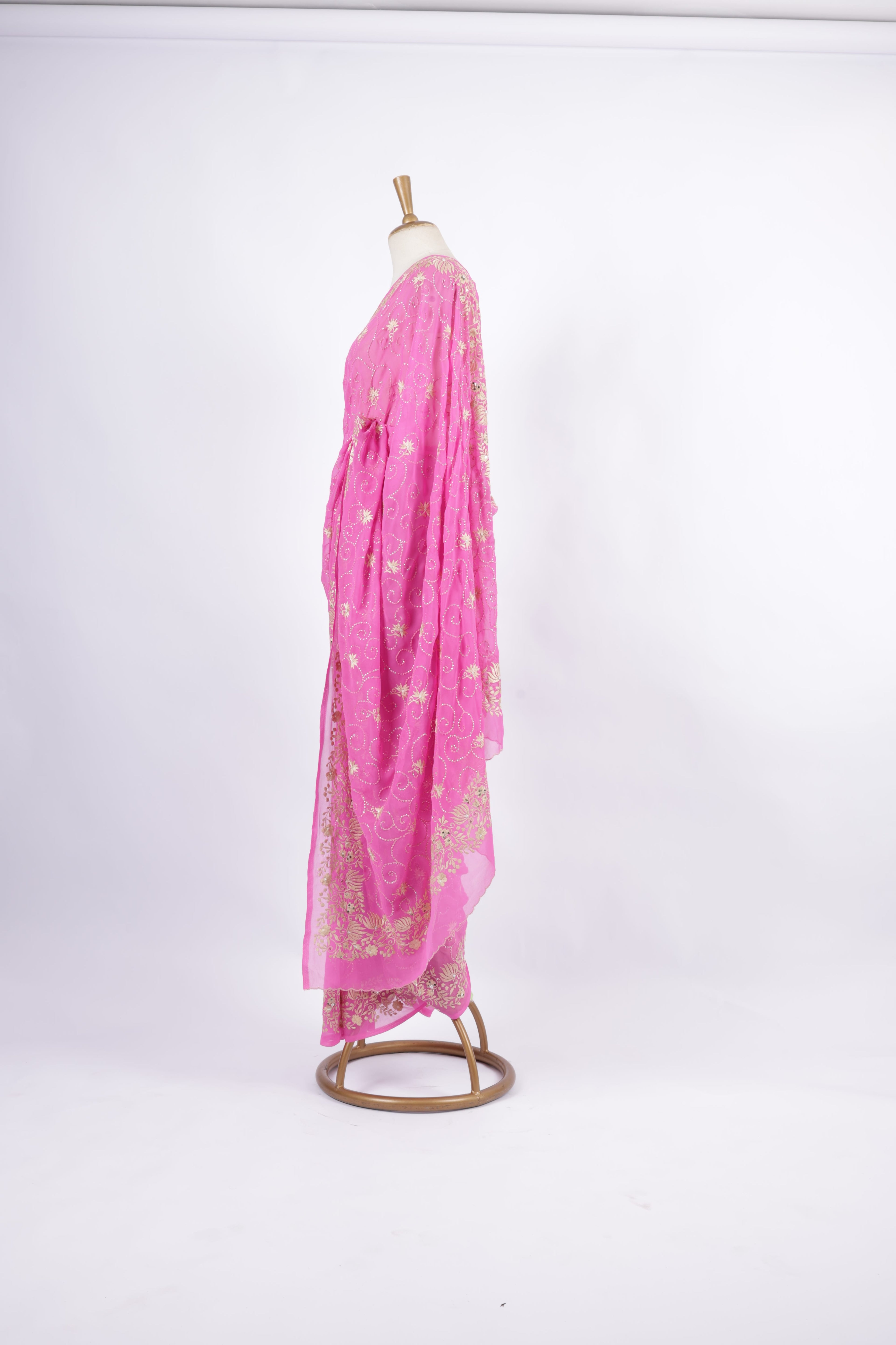 Fuchsia Pink Saree