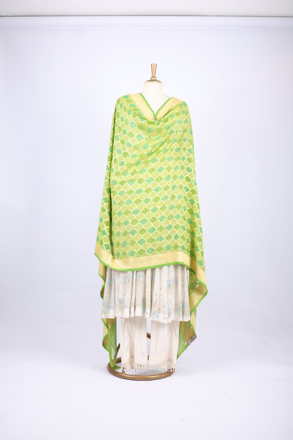 Green Phulkari Dupatta