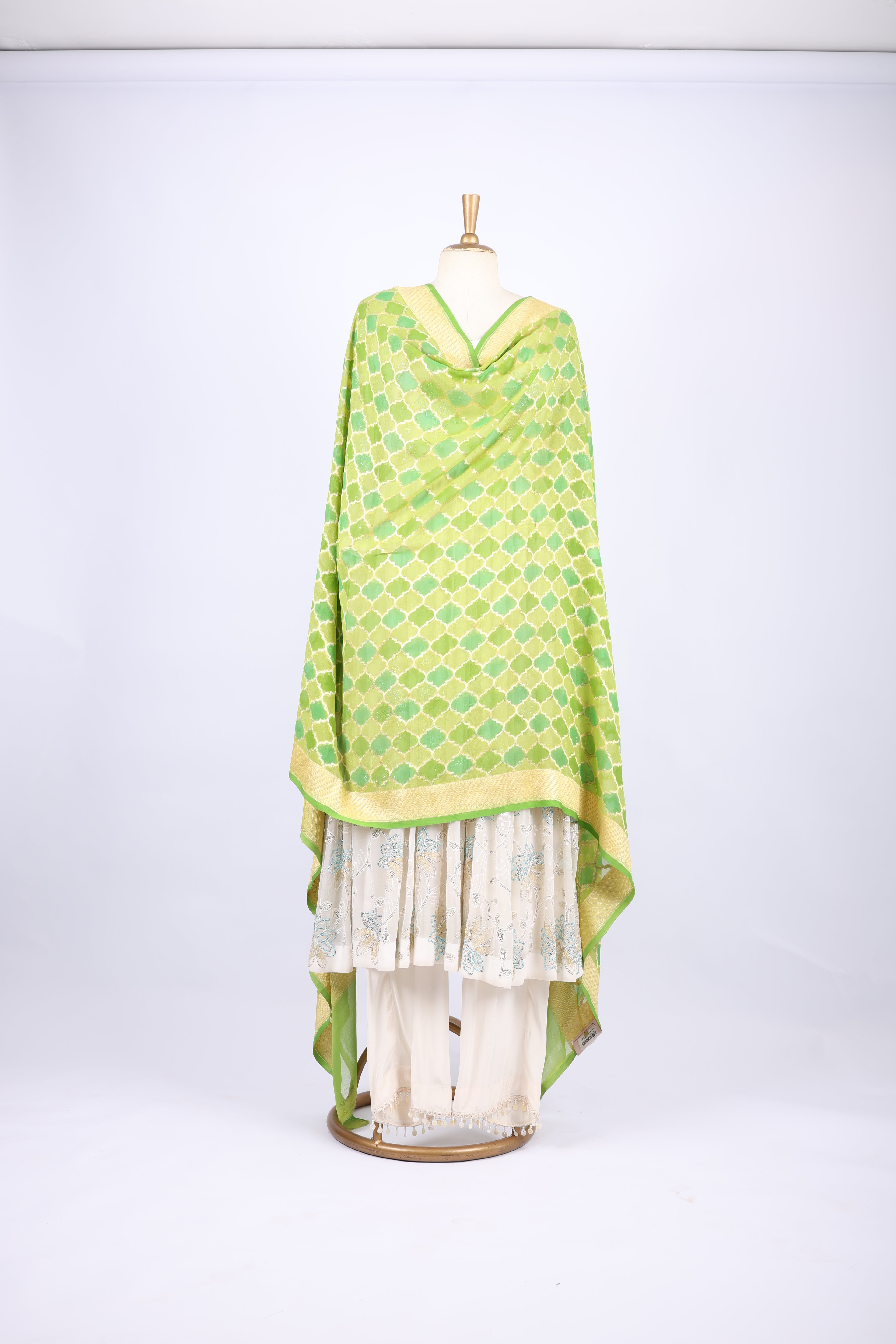 Green Phulkari Dupatta