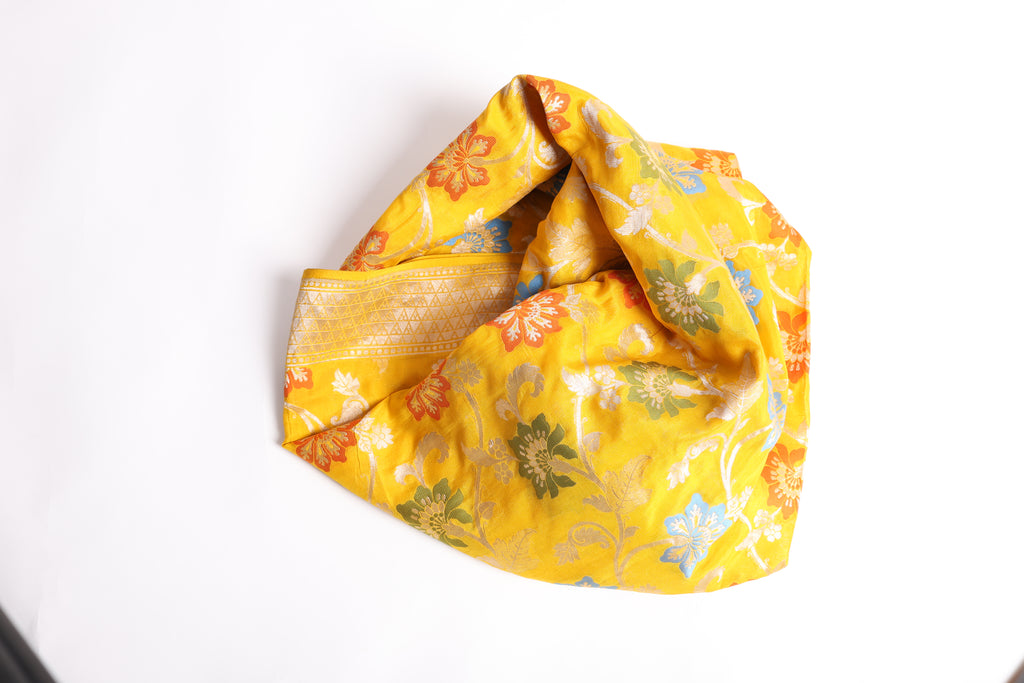 Yellow Floral Dupatta
