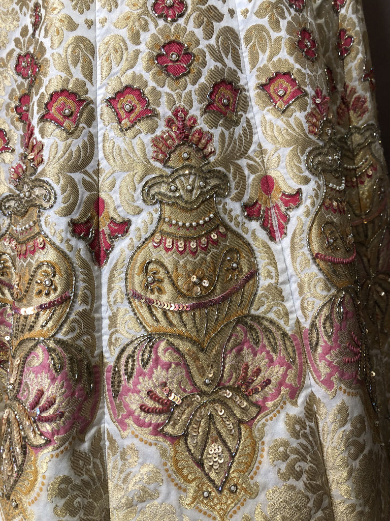 White Banarasi Silk Lehenga