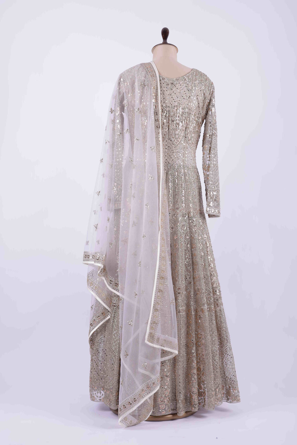 Champagne-gold Anarkali suit