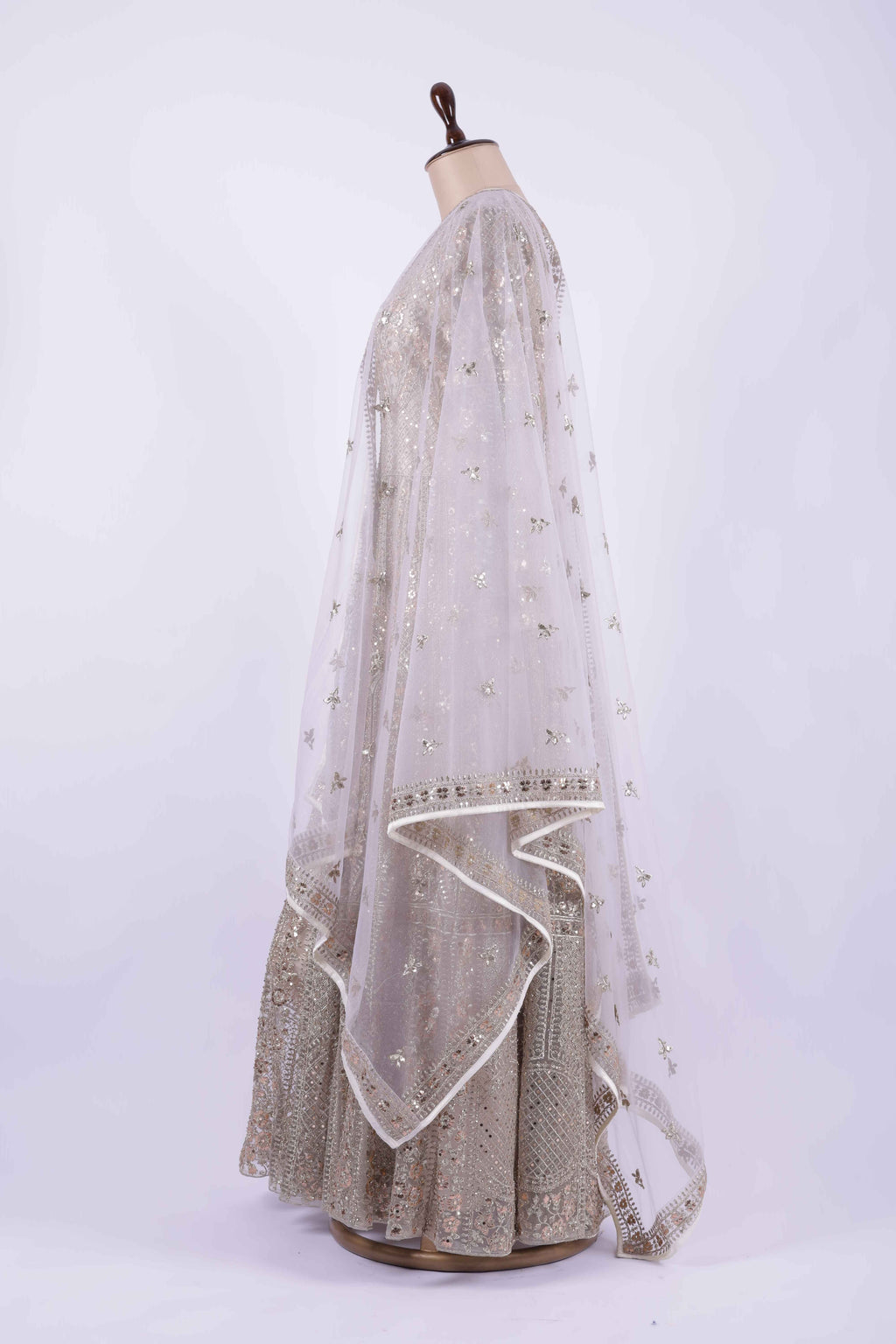 Champagne-gold Anarkali suit