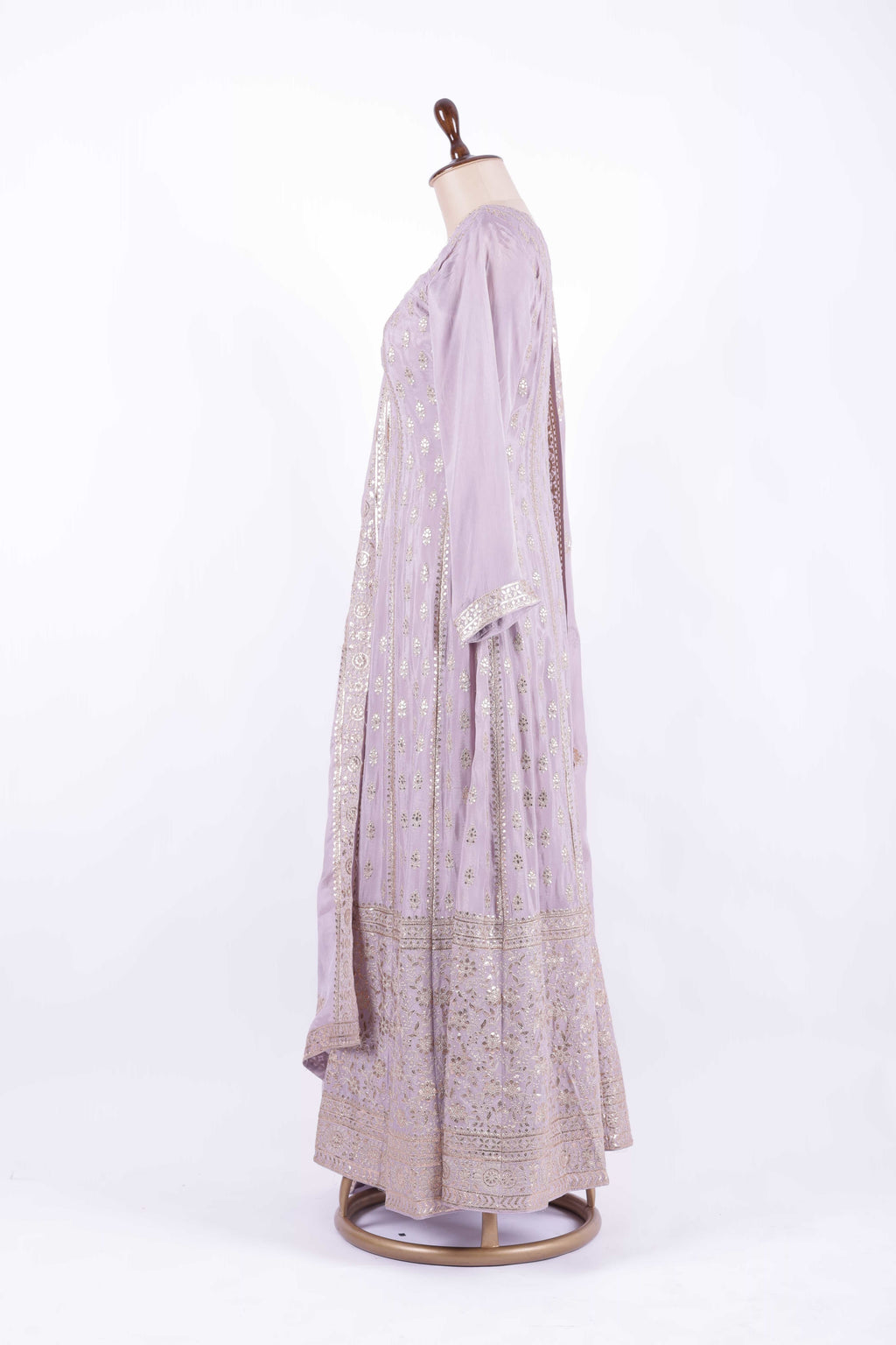 Soft Blush Embroidered Georgette Anarkali Gown