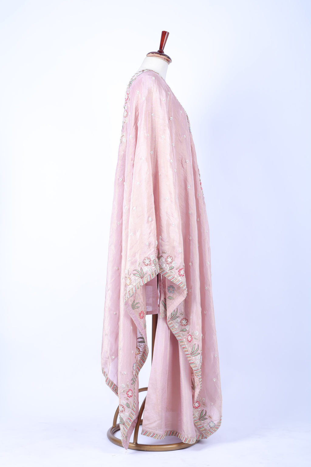 Blush pink embroidered straight set