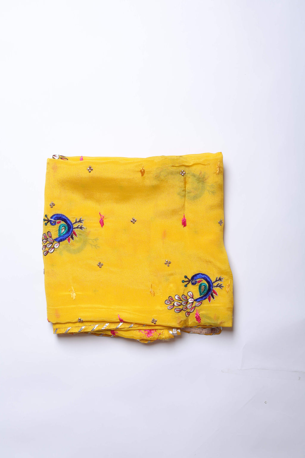 Mustard Yellow Embroidered Dupatta