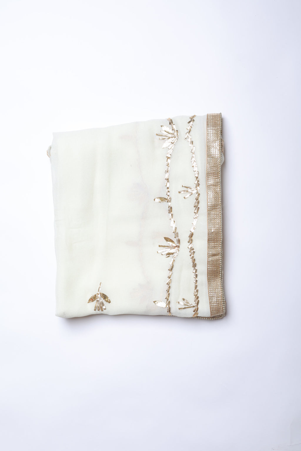 Ivory Embroidered Dupatta
