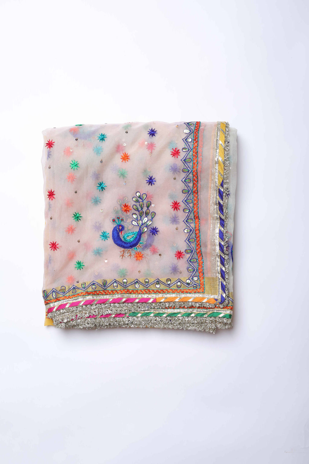 Ivory and Gold Banarasi Dupatta