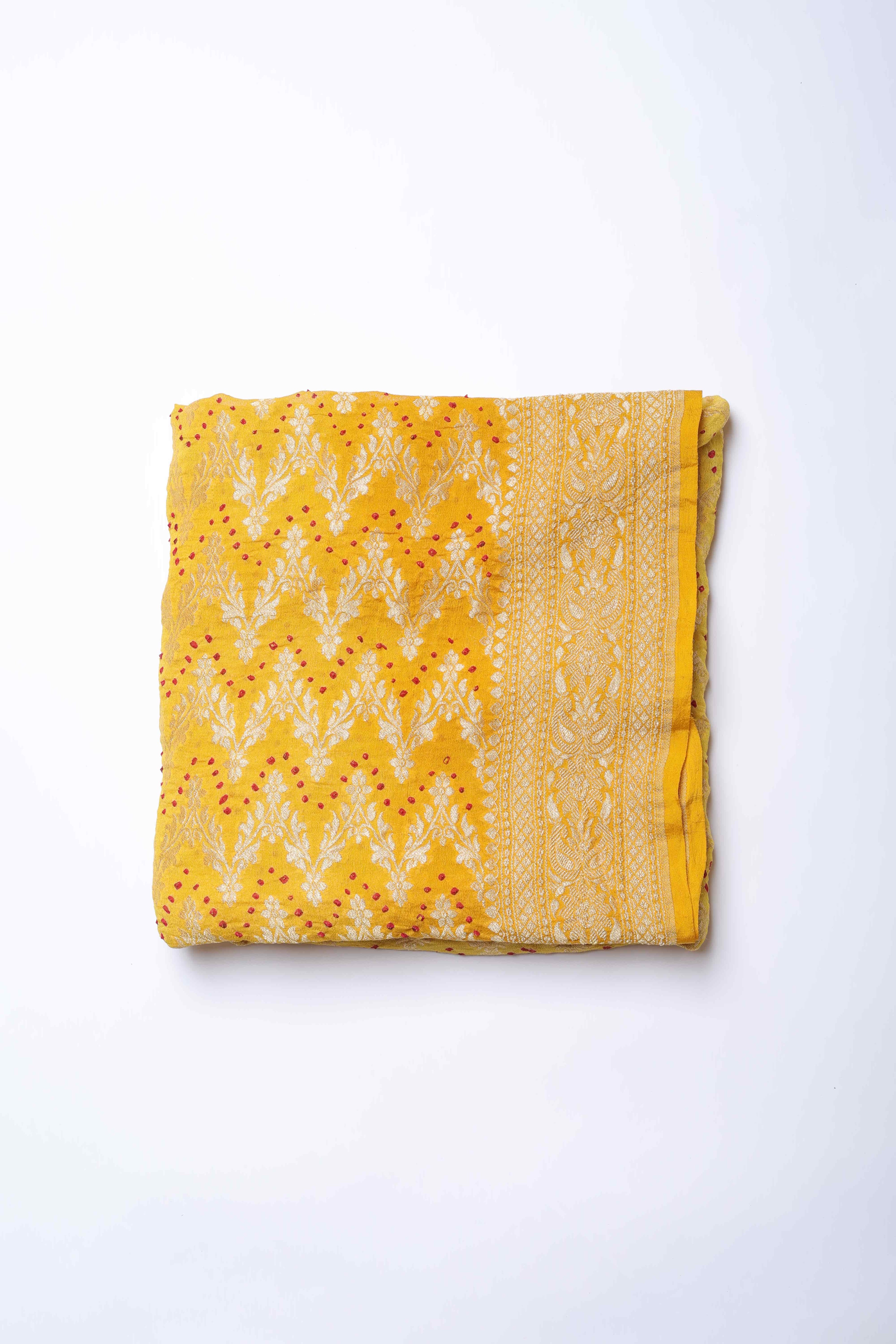 Sunshine Yellow Embroidered Dupatta