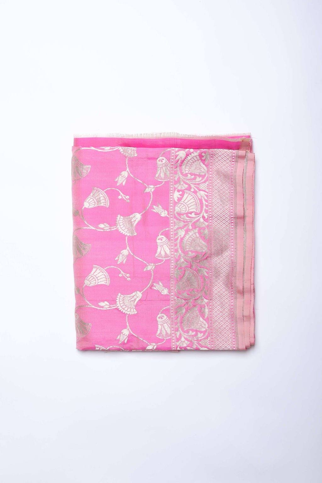 Pink and Gold Banarasi Dupatta